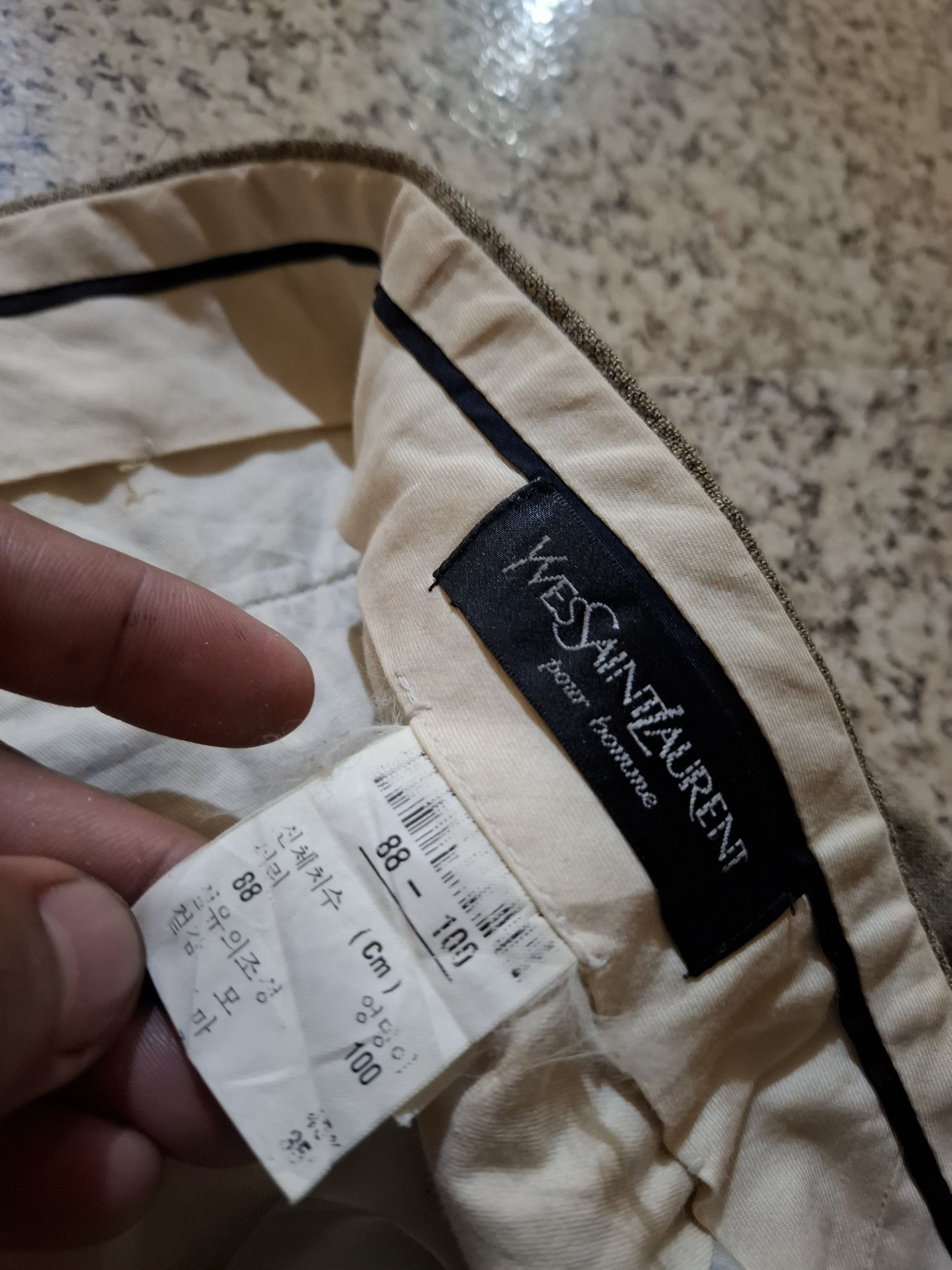 Yves Saint Laurent Vintage Yves Saint Laurent Pour Homme Pleated Trousers Size US 33 - 6 Thumbnail