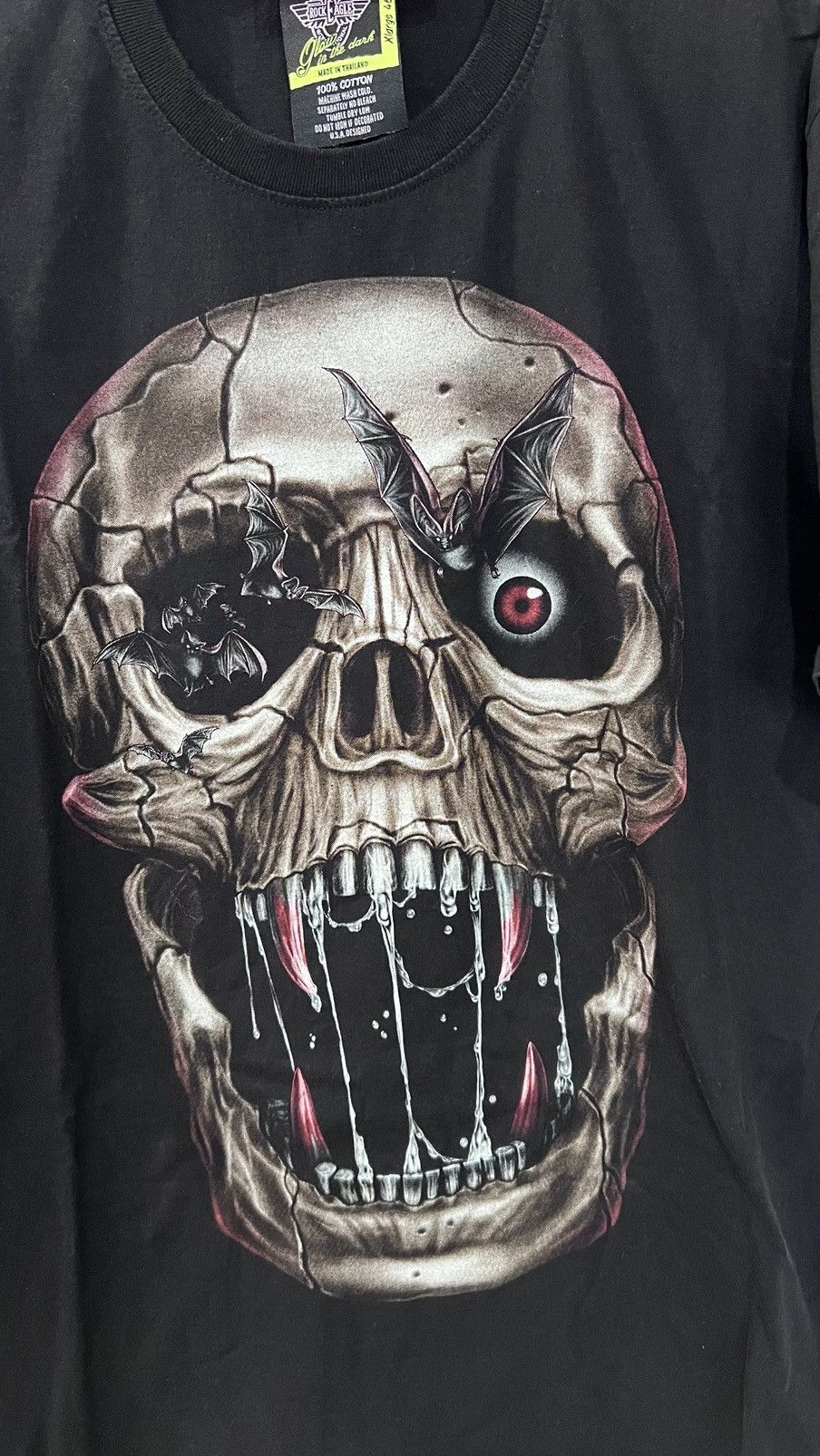 Other Rock Eagle Glow in the Dark - Skull Single Stitch Size XL Size US XL / EU 56 / 4 - 2 Thumbnail