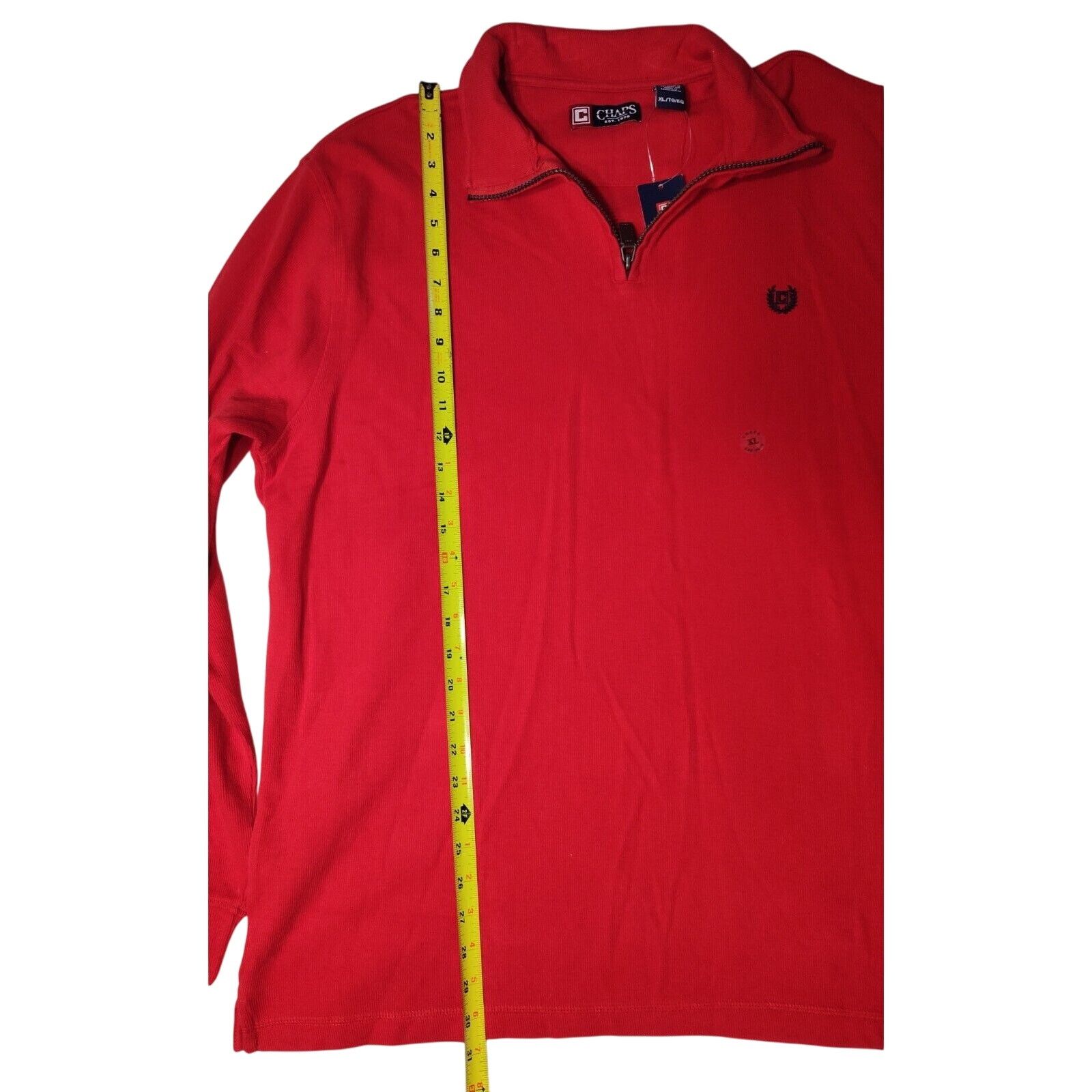 Chaps Chaps Pullover Polo Shirt Red 1/4 Zip Mens XL Sweater Size US XL / EU 56 / 4 - 3 Thumbnail