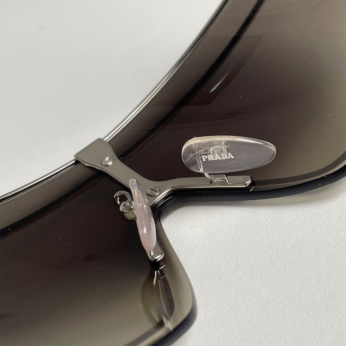 Prada PRADA 80’s Silver Mask Sunglasses Size ONE SIZE - 10 Thumbnail
