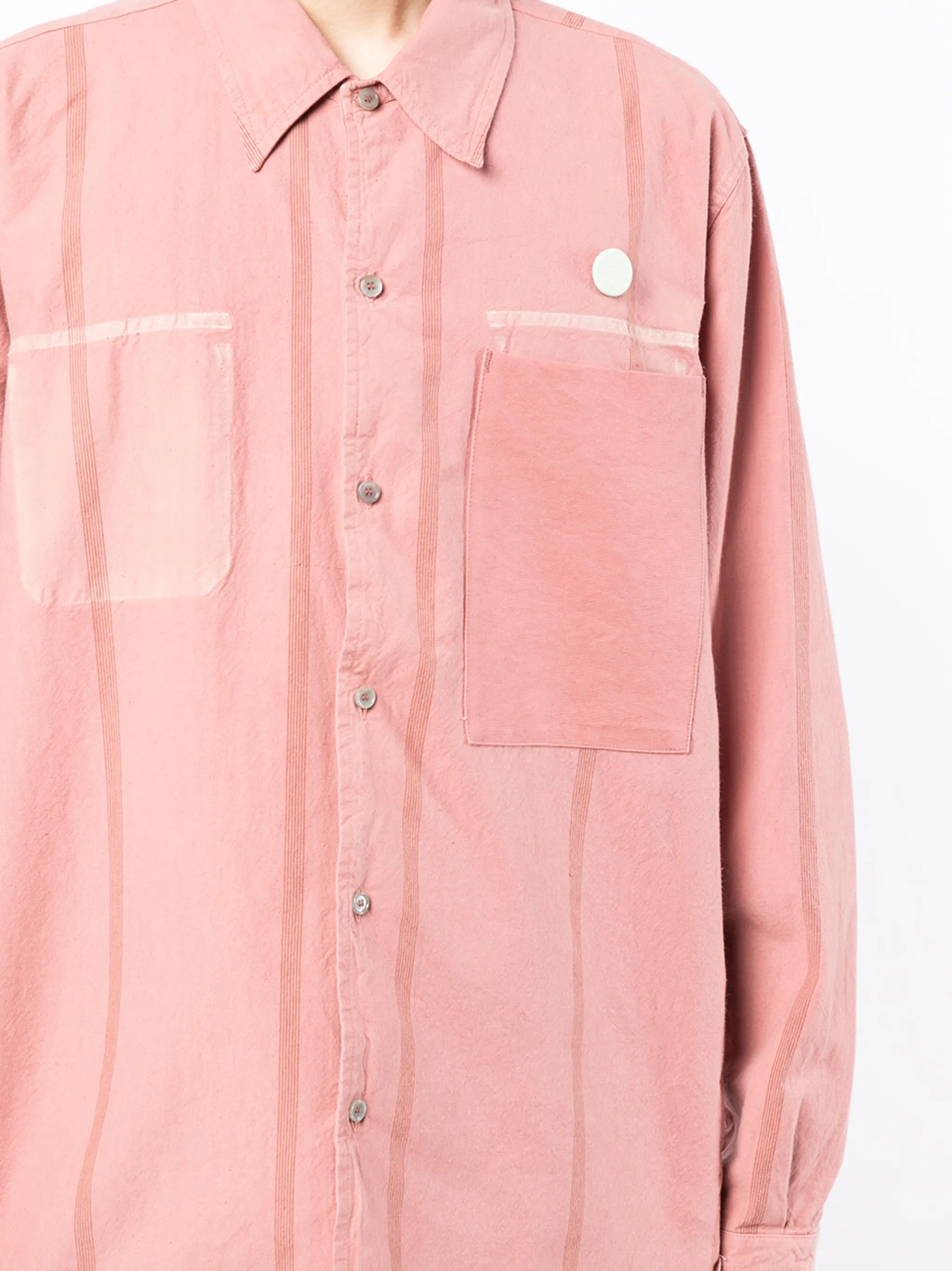 OAMC o1y0225 Striped Shirt in Pink Size US XS / EU 42 / 0 - 2 Thumbnail