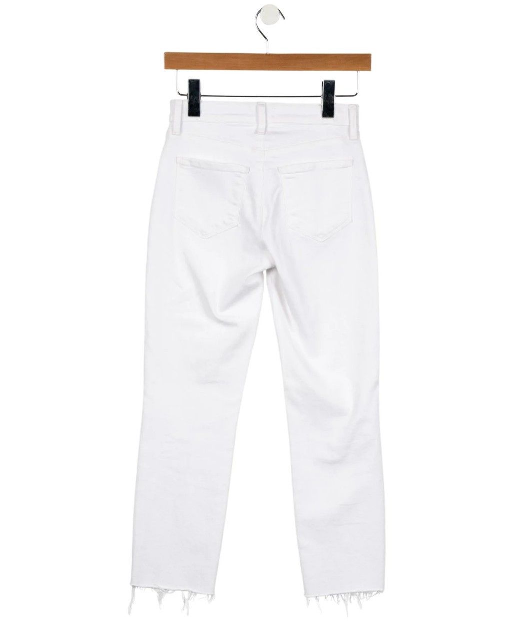 L'AGENCE Sada Mid-Rise Cropped Slim Raw Hem Cotton Stretch Jeans Size 23" - 6 Thumbnail