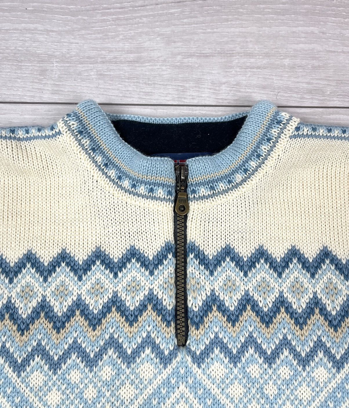 Dale Of Norway Nordstrikk Made In Norway Wool Quarter Zip Knit Sweater Size US XXL / EU 58 / 5 - 6 Thumbnail