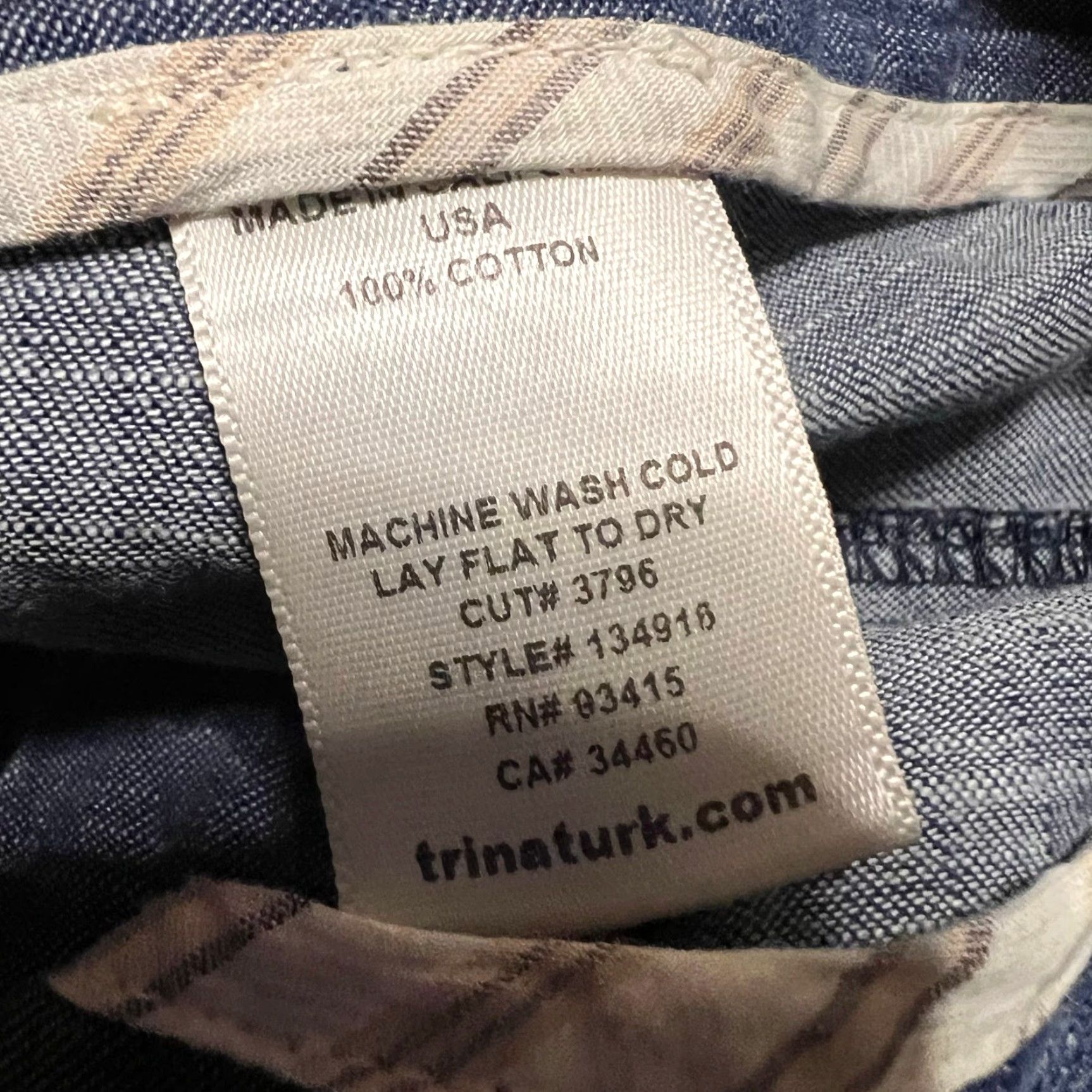 Trina Turk Trina Turk Pants Womens Dress Blue 6 Regular Wide Straight Leg Long 33x33.5 Womens Size 28" / US 6 / IT 42 - 6 Thumbnail