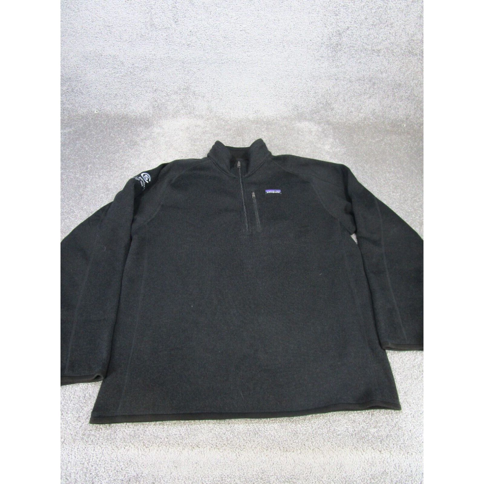 image of Patagonia Sweater Mens XL Better Sweater 1/4 Zip Pullover Fleece Black in White