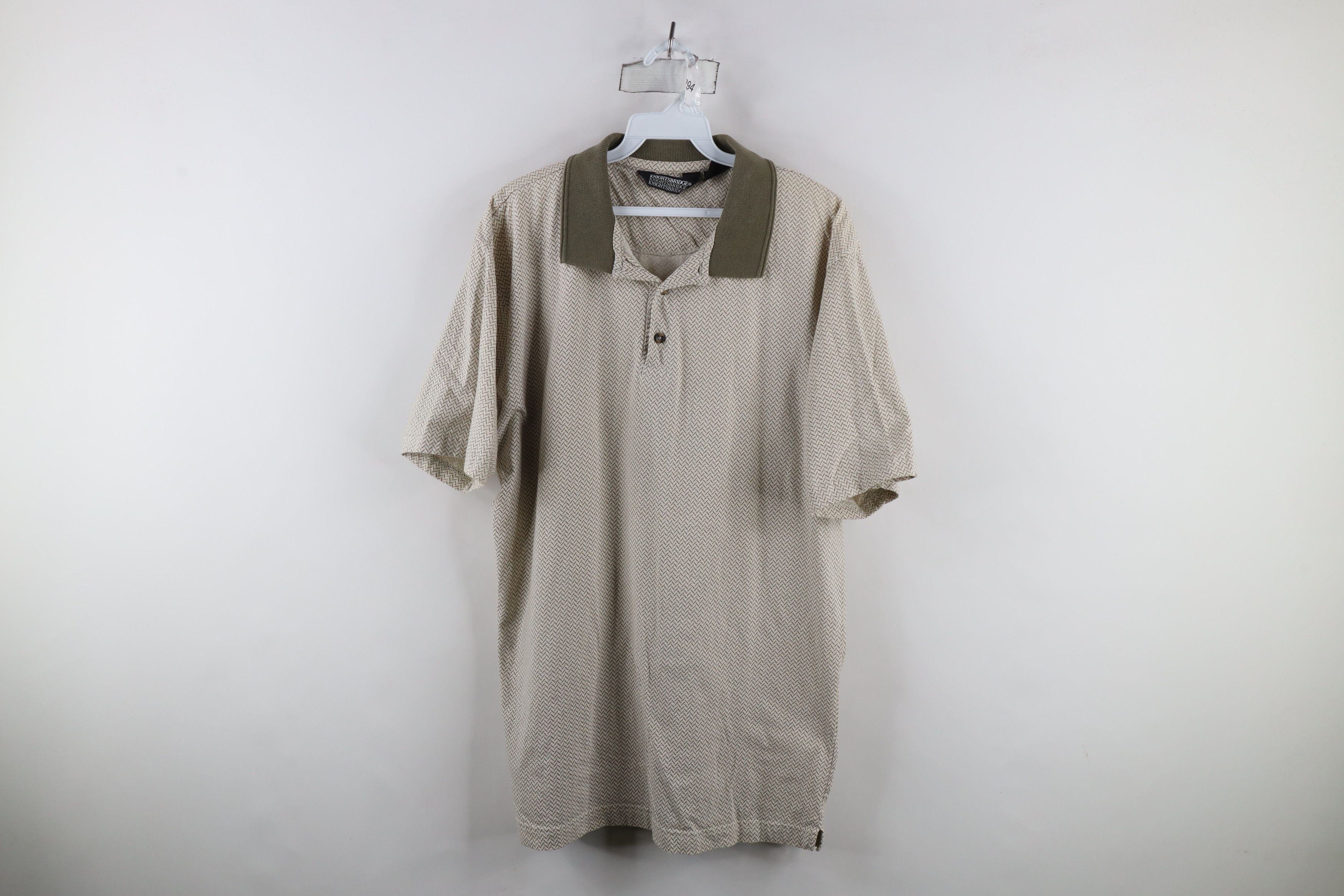 Vintage Vintage 90s Streetwear Herringbone Collared Golf Polo Shirt Size US L / EU 52-54 / 3 - 1 Thumbnail