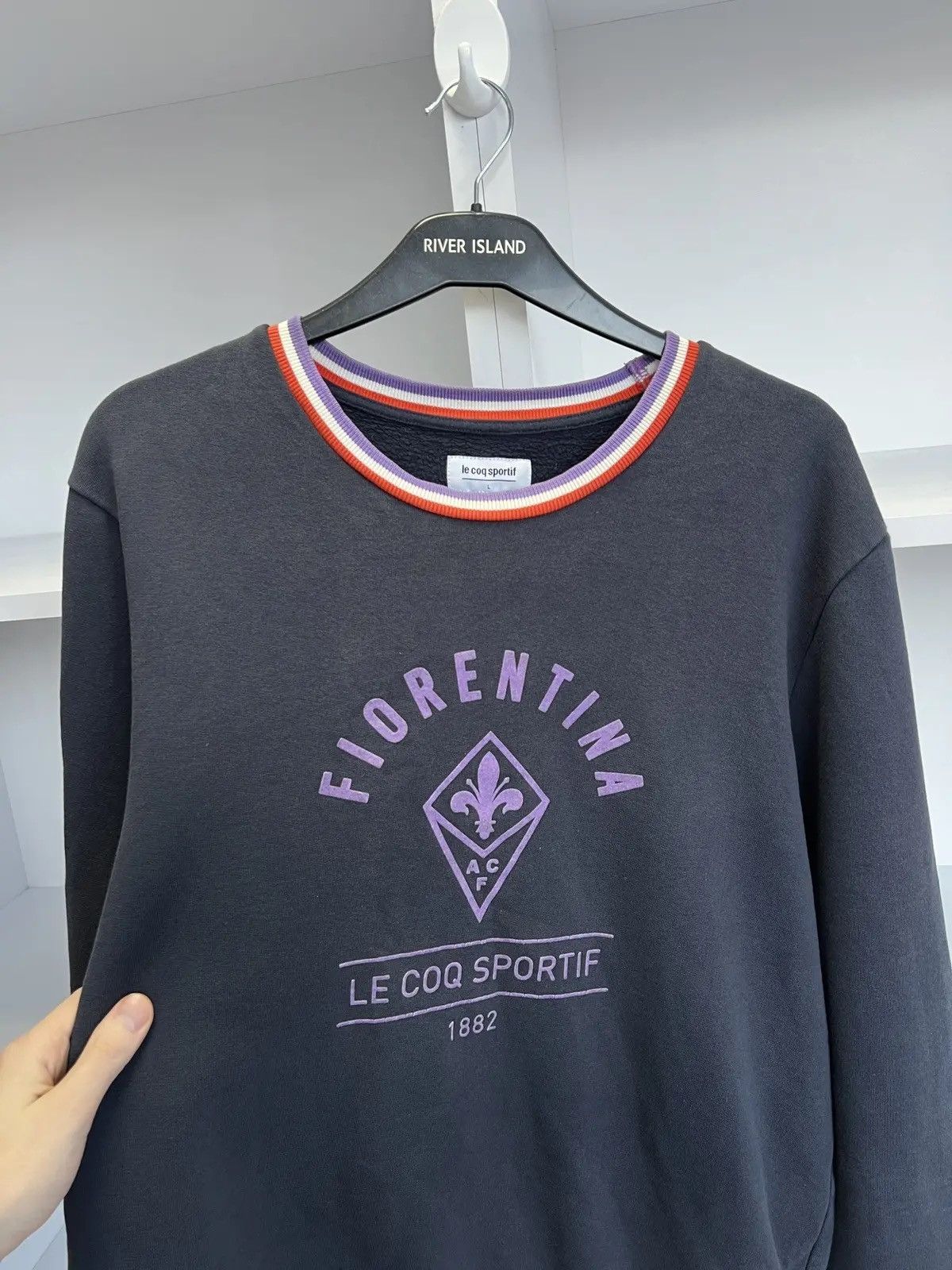 Le Coq Sportif × Vintage Vintage Le Coq Sportif Fiorentina Football Sweatshirt Size US L / EU 52-54 / 3 - 11 Thumbnail
