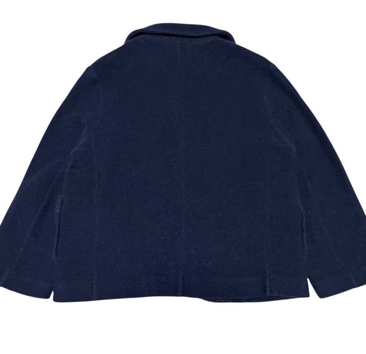 Comme des Garcons COMME des GARÇONS Navy Doll Collar Short Knit Cardigan K23 Size S / US 4 / IT 40 - 2 Thumbnail