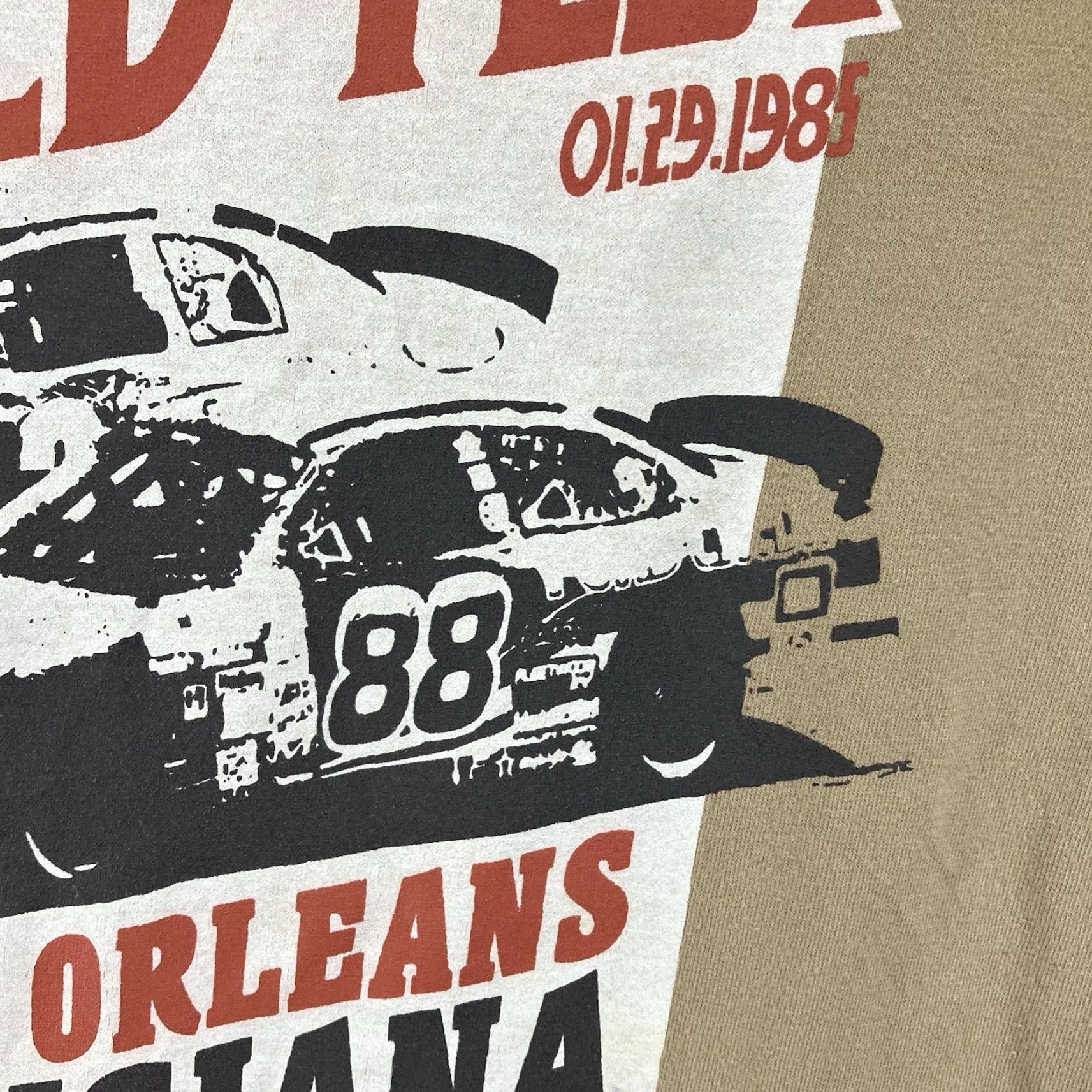 Speedo MEN'S Racing T Shirt L Brown Raglan Retro 80s Speed Fest New Orleans LA Cotton Blend Graphic Print Crew Neck Long Sleeve Logo Men Vintage? Size US L / EU 52-54 / 3 - 6 Thumbnail