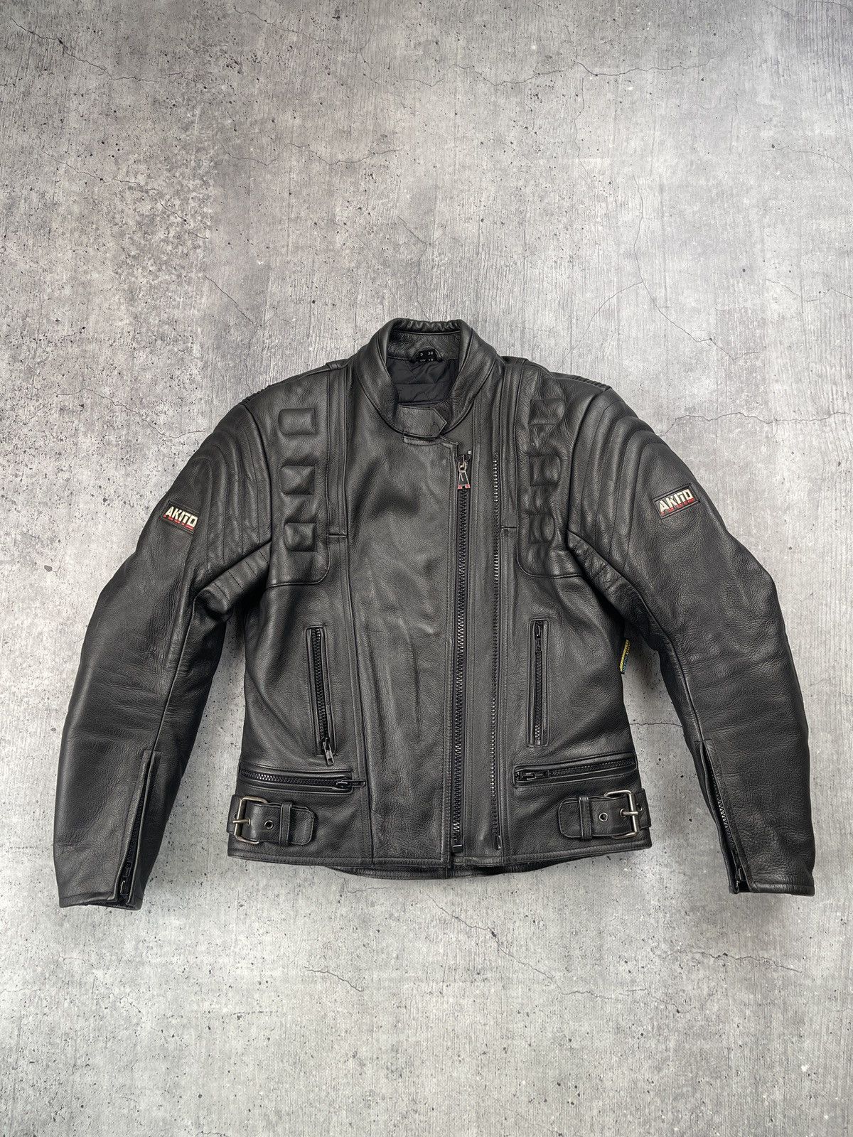 Vintage Akito Leather Racing Jacket Moto Black Size 54 Size US S / EU 44-46 / 1 - 1 Thumbnail