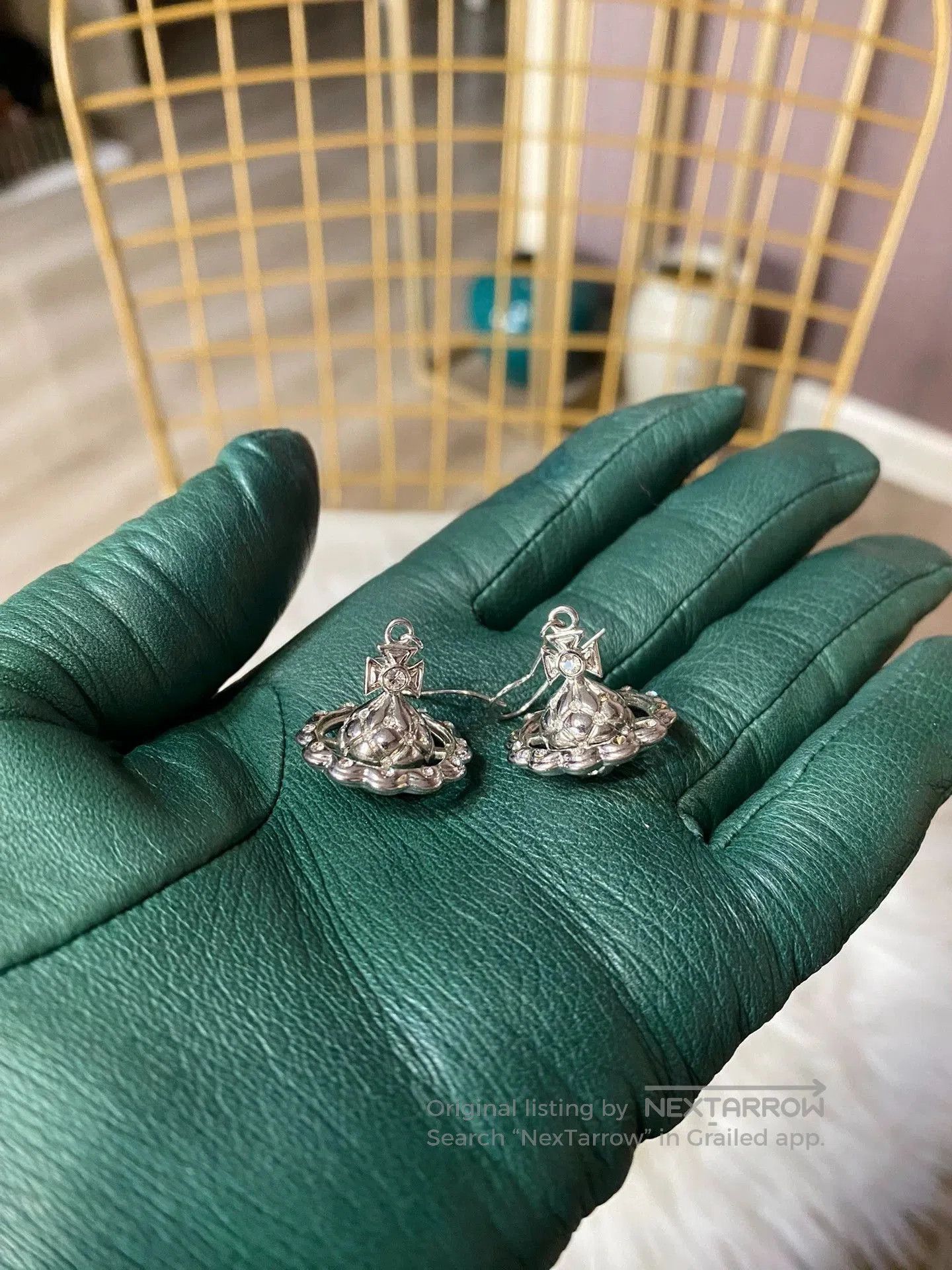 Vivienne Westwood Silver Orb Earrings.