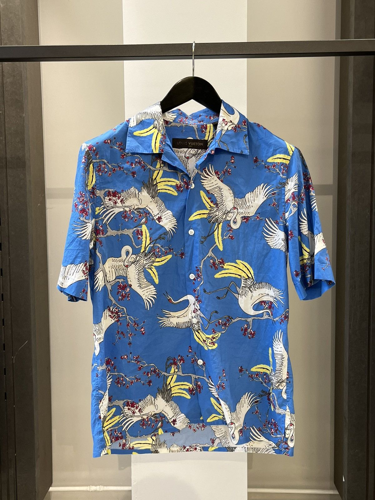 Louis Vuitton SS16 Kim Jones Crane Hawaii Bowling Shirt
