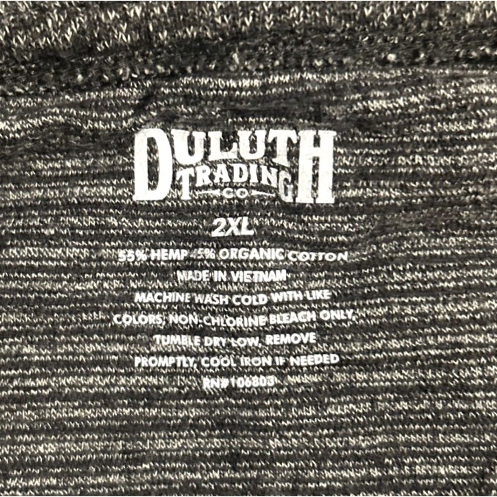 Duluth Trading Company Duluth Trading Co. Sweatshirt Shirt 2XL Black Heathered Crew Neck Short Sleeve Pullover Cotton Hemp Heavyweight Casual Womens Size XXL / US 16-18 / IT 52-54 - 3 Thumbnail