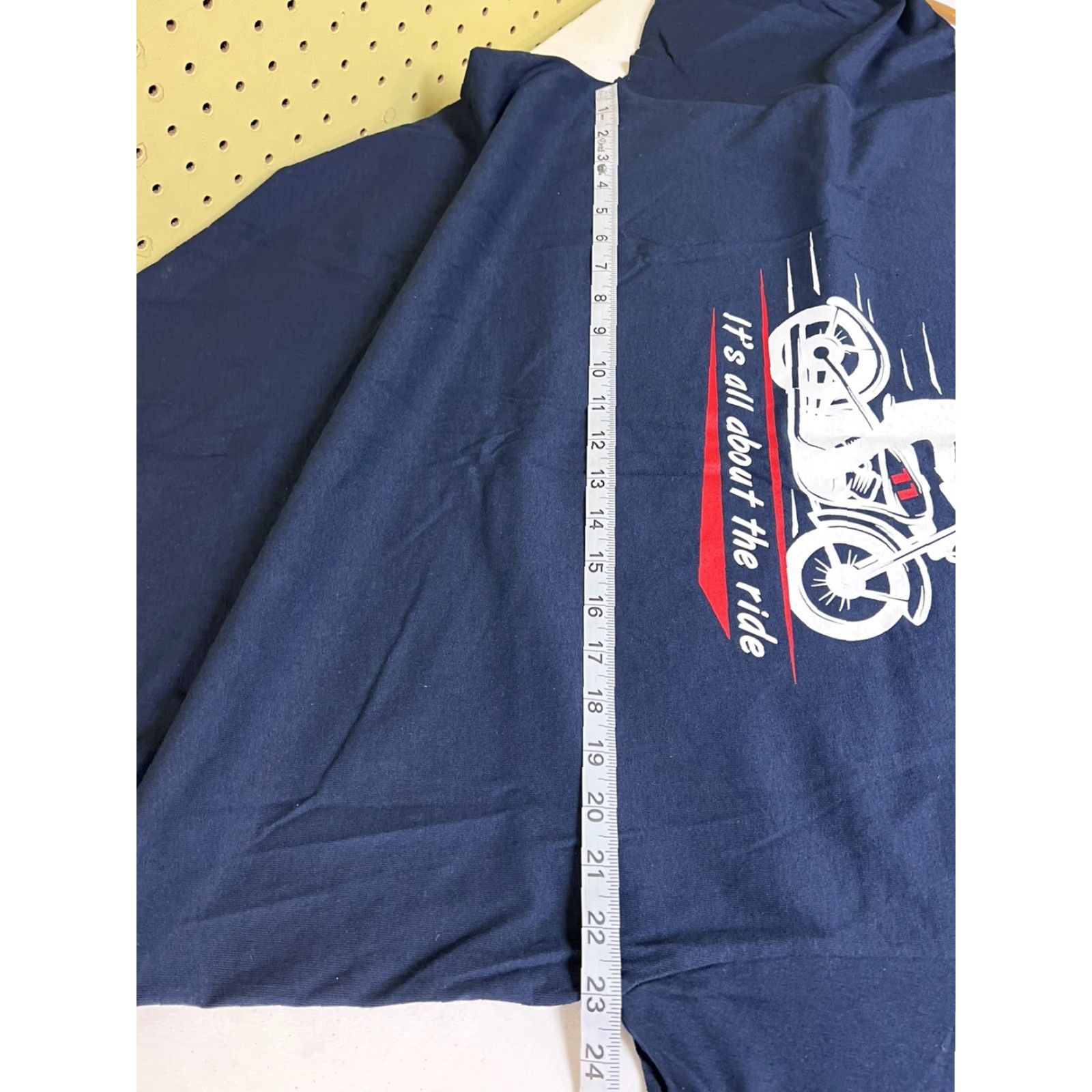 Gildan Gildan Mens XL T-Shirt It’s All About The Ride Blue Short Sleeve Motorcycle Crew Neck Size US XL / EU 56 / 4 - 6 Thumbnail