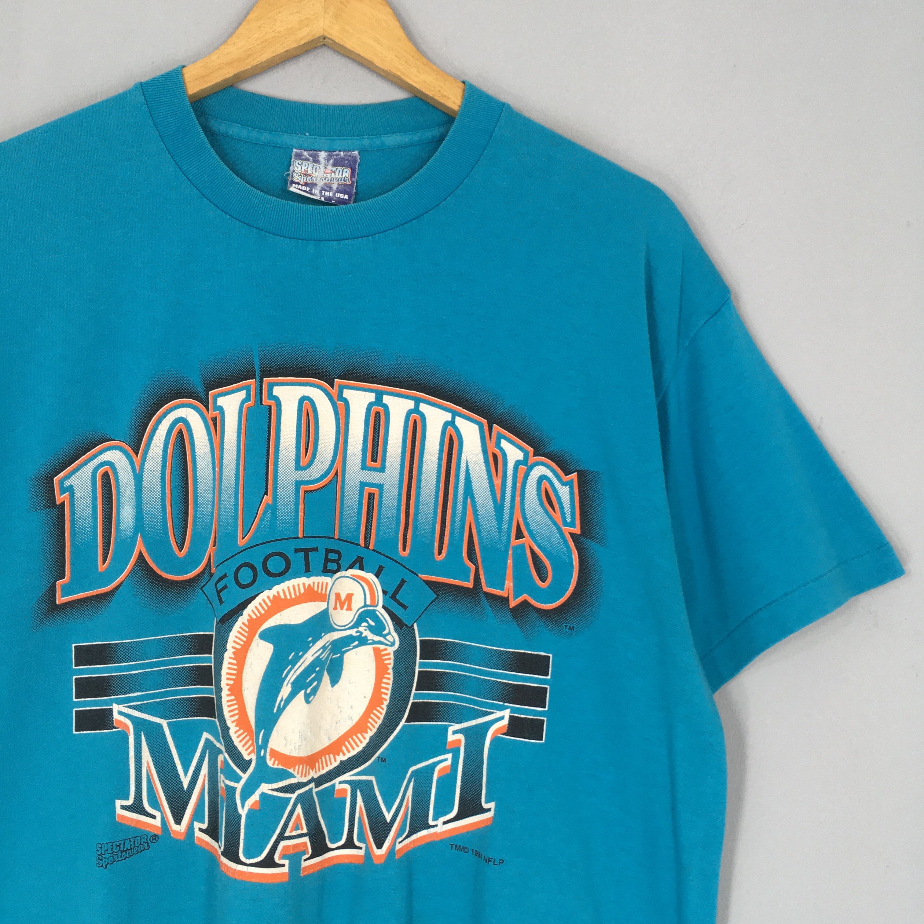 NFL Vintage 90s Miami Dolphins NFL T Shirt XLarge Size US XL / EU 56 / 4 - 2 Thumbnail