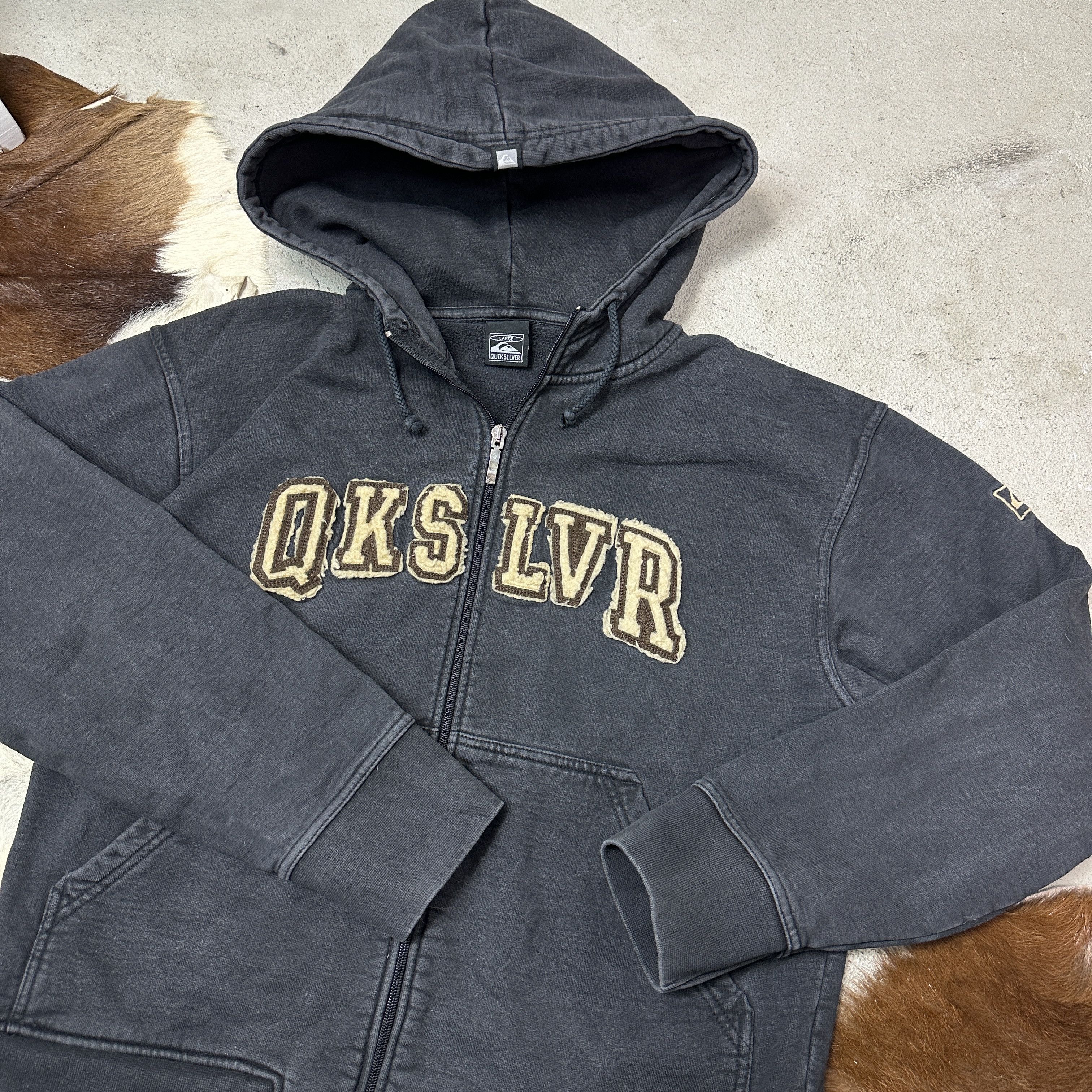 Etnies Vintage Streetwear Sporty Skater Quiksilver Zip Hoodie Y2K Size US L / EU 52-54 / 3 - 3 Thumbnail