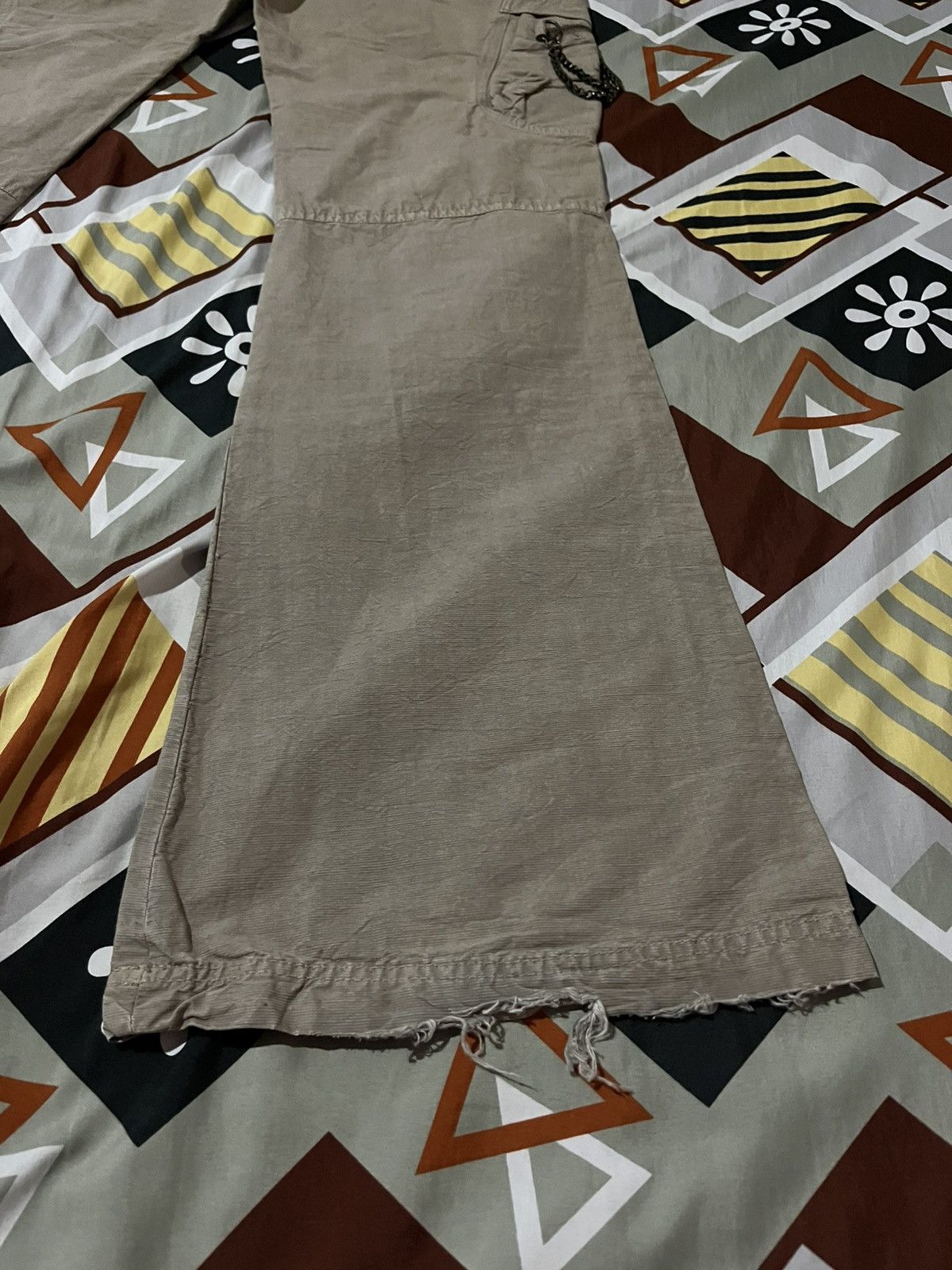 Japanese Brand Halb Kiminori Morishita Cargo Flare Canvas Pants Size US 31 - 14 Thumbnail