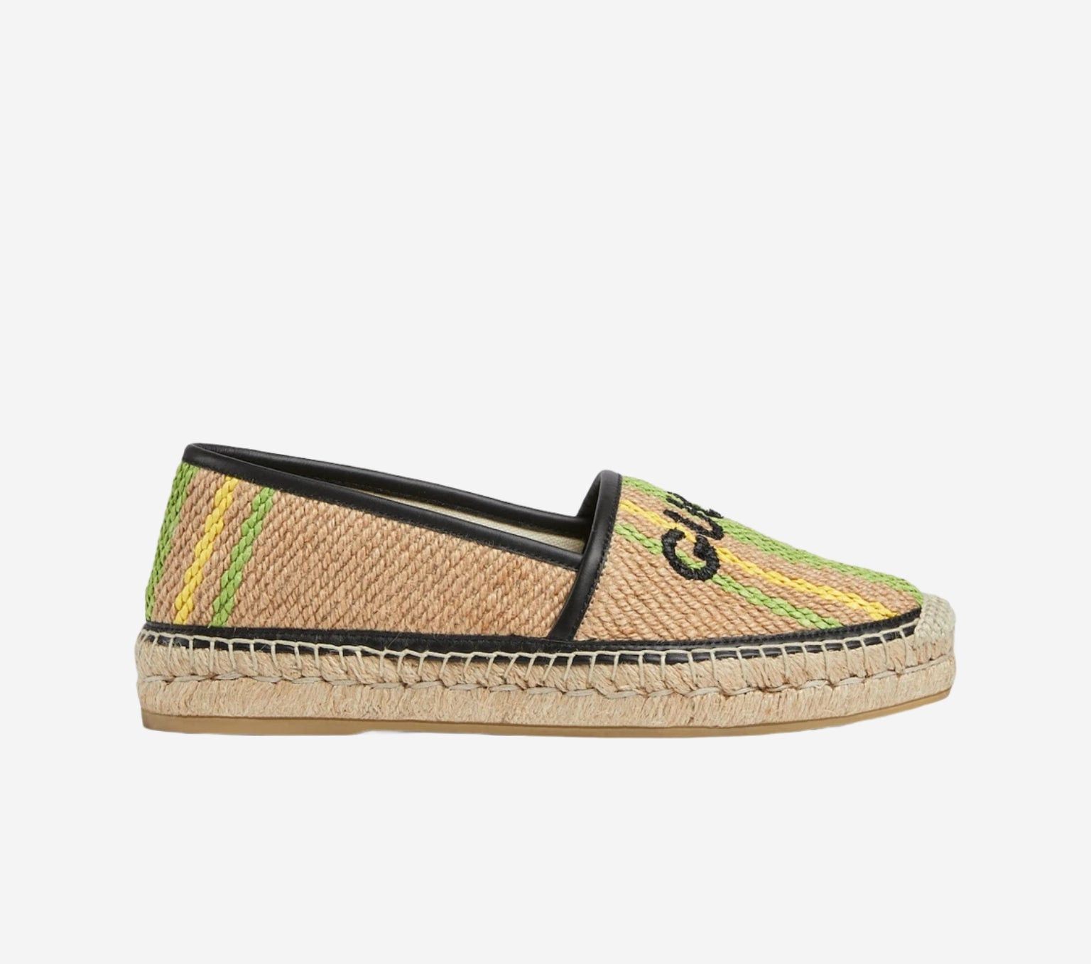 Gucci Gucci Logo Canvas Espadrille Flats SIZE 36.5 Size ONE SIZE - 1 Thumbnail