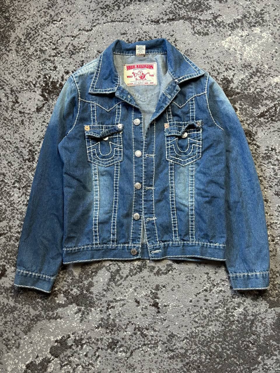 ジャケット・アウター true religion vintage denim jacket WOW VINTAGE True Religion World Jacket Denim Serape Lined