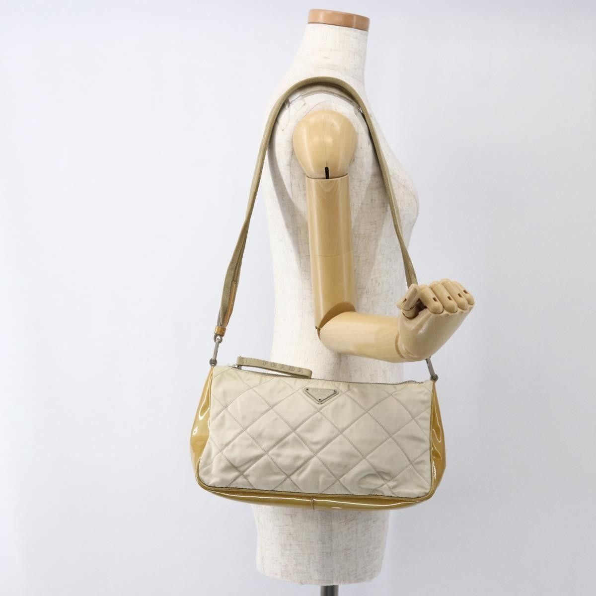 Prada PRADA Shoulder Bag Nylon Yellow Silver Auth 169507 - Jerrill Size ONE SIZE - 23 Thumbnail