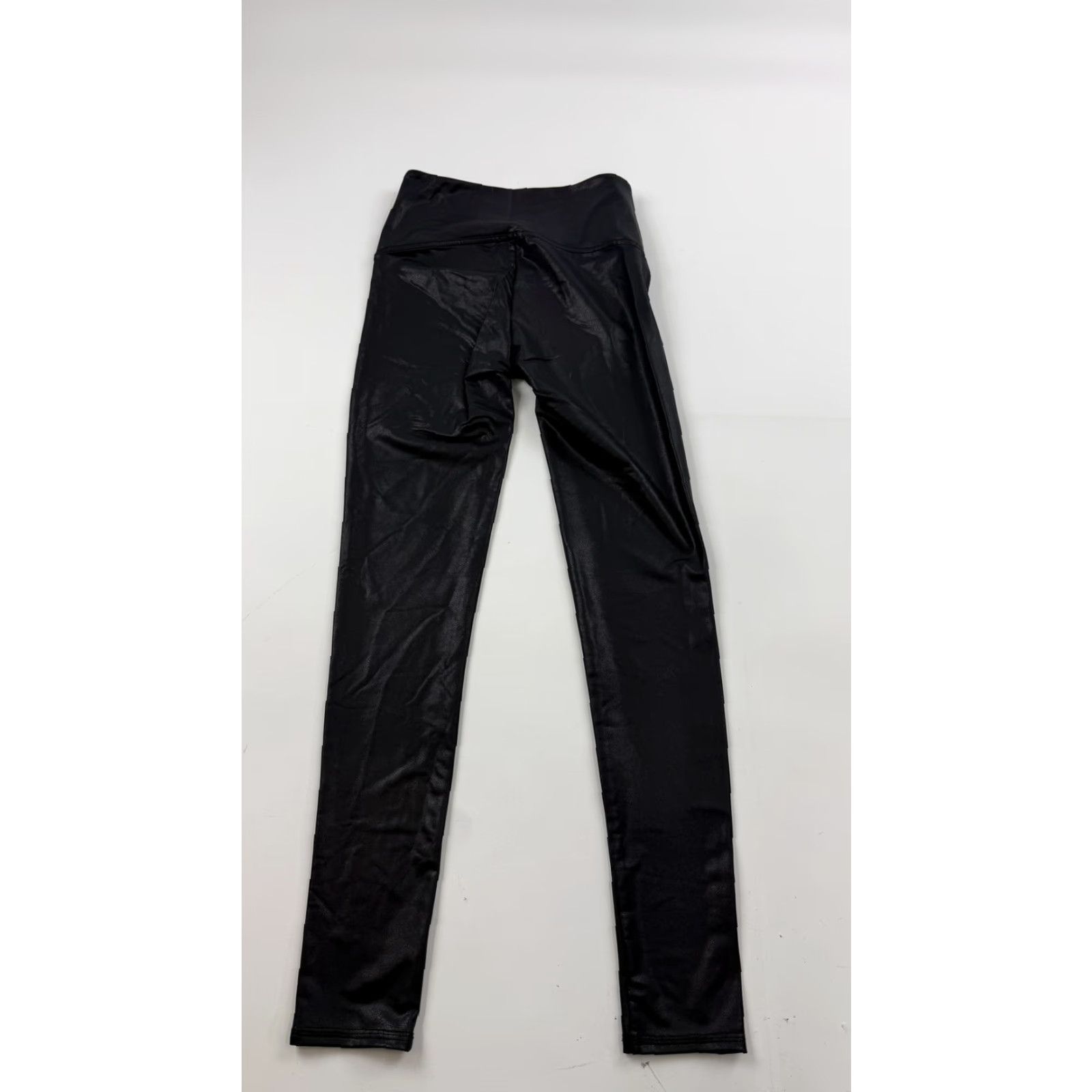 Vintage VINTAGE Jane and Bleecker Leggings Womens M Black Faux Leather High Rise Stretch Size 32" / US 10 / IT 46 - 4 Thumbnail