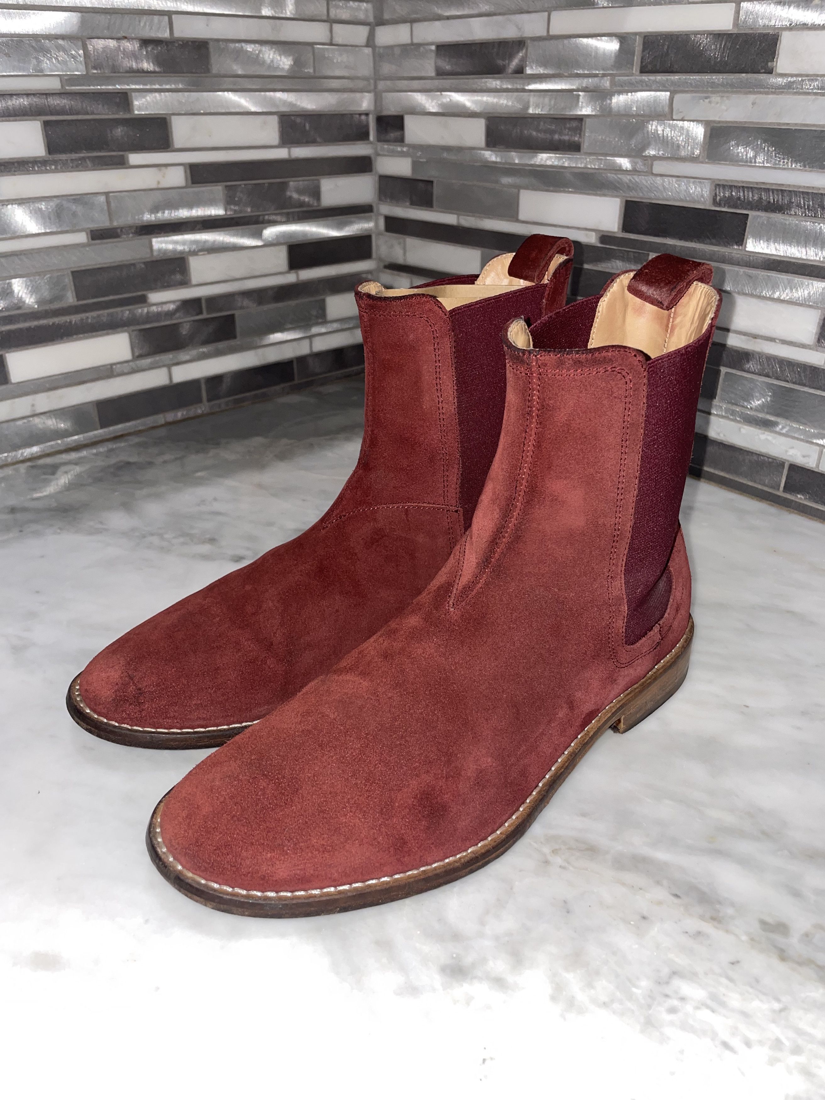 Represent Clo. Represent Chelsea Suede Leather Boot Merlot Size US 8 / EU 41 - 3 Thumbnail