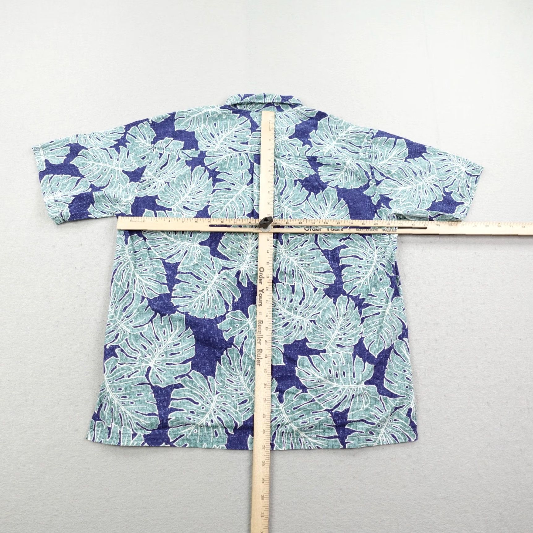 Hilo Hattie Hilo Hattie Hawaiian Shirt Mens Medium Blue Leaf Print Pullover Aloha Size US M / EU 48-50 / 2 - 4 Thumbnail