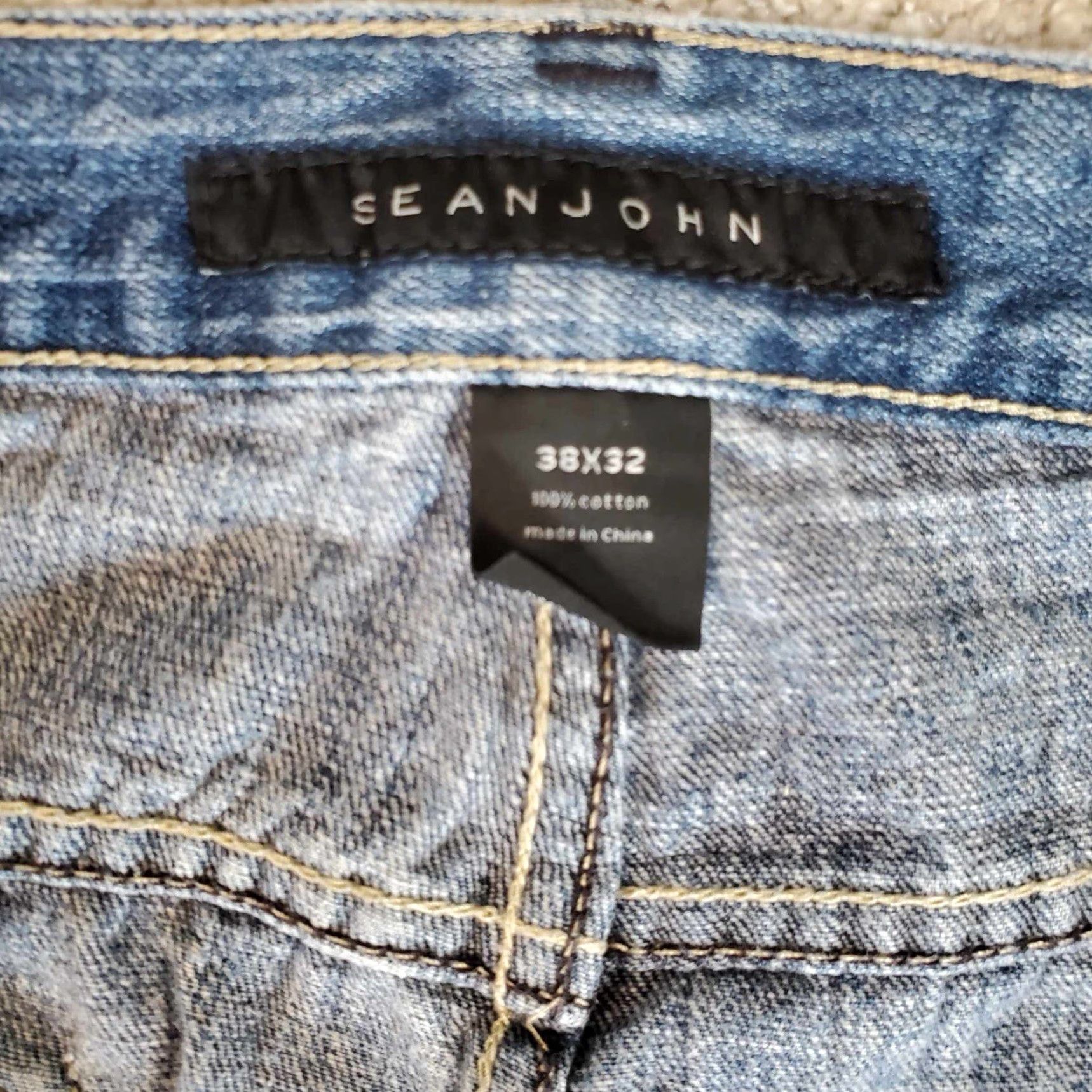 Sean John VINTAGE Sean John Diddy Y2K Baggy Denim Jeans Hip Hop Skater 38x32 Mens Blue 5-Pocket Design Inseam 32 Regular Waist 38 Shirt/Shoes? Size US 38 / EU 54 - 3 Thumbnail