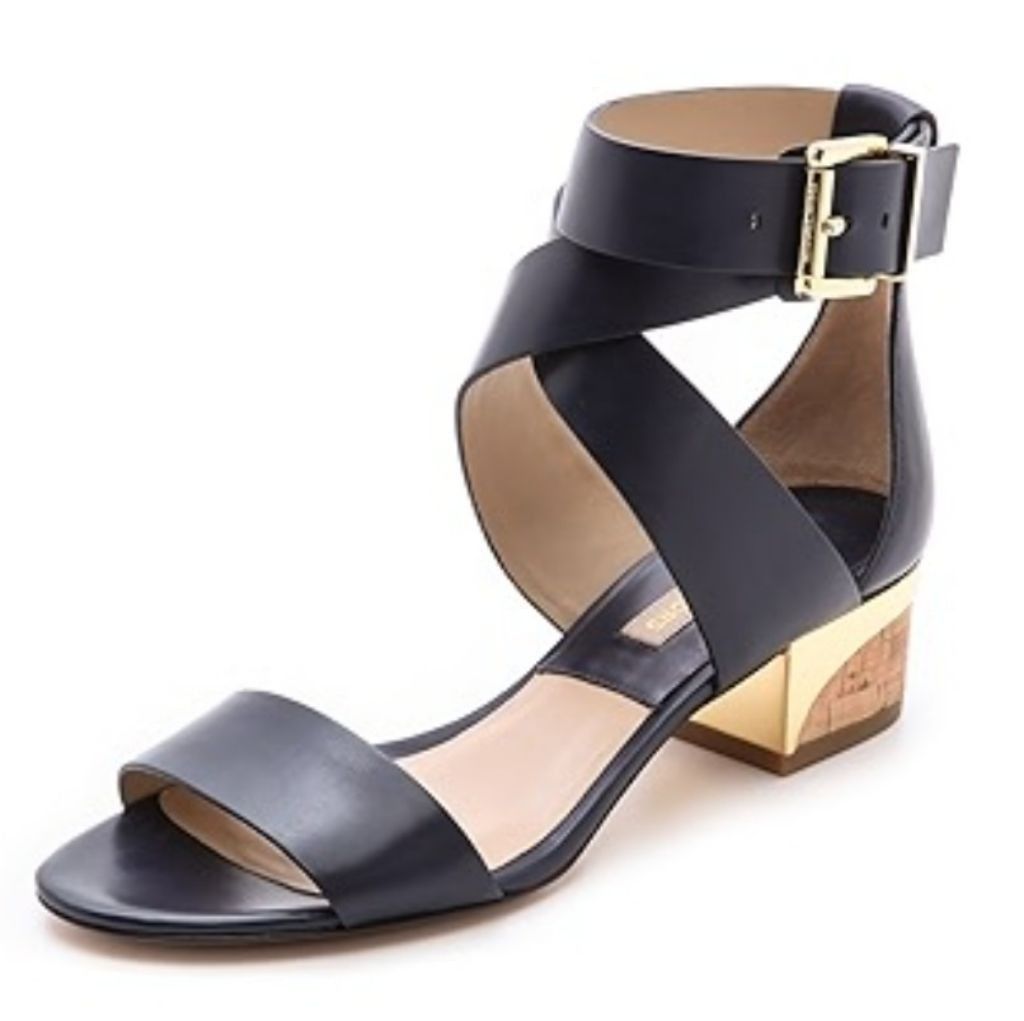 Michael Kors Michael Kors Tulia Black Heel Sandals Size 40 Size US 9.5 / IT 39.5 - 1 Thumbnail