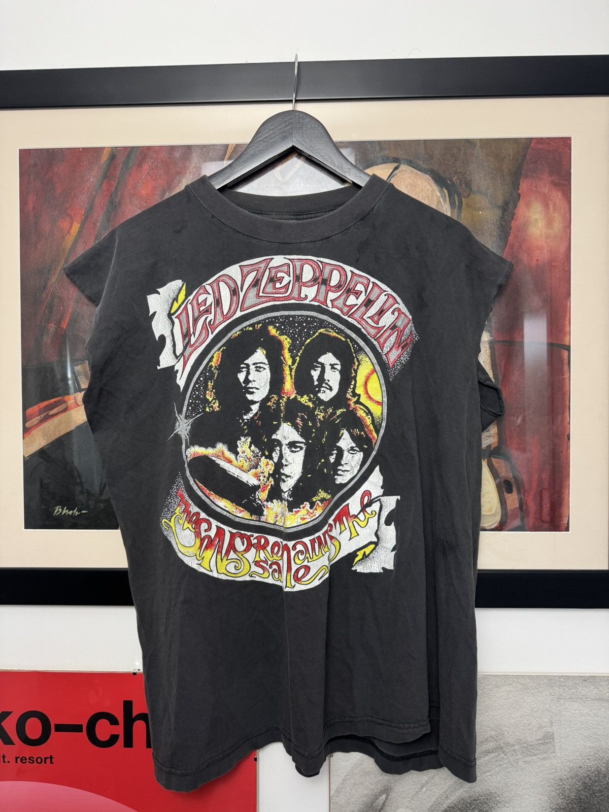 Band Tees Vintage 90s Led Zeppelin Rock Band Tee Tank Top Washed Rare Size US XL / EU 56 / 4 - 1 Thumbnail