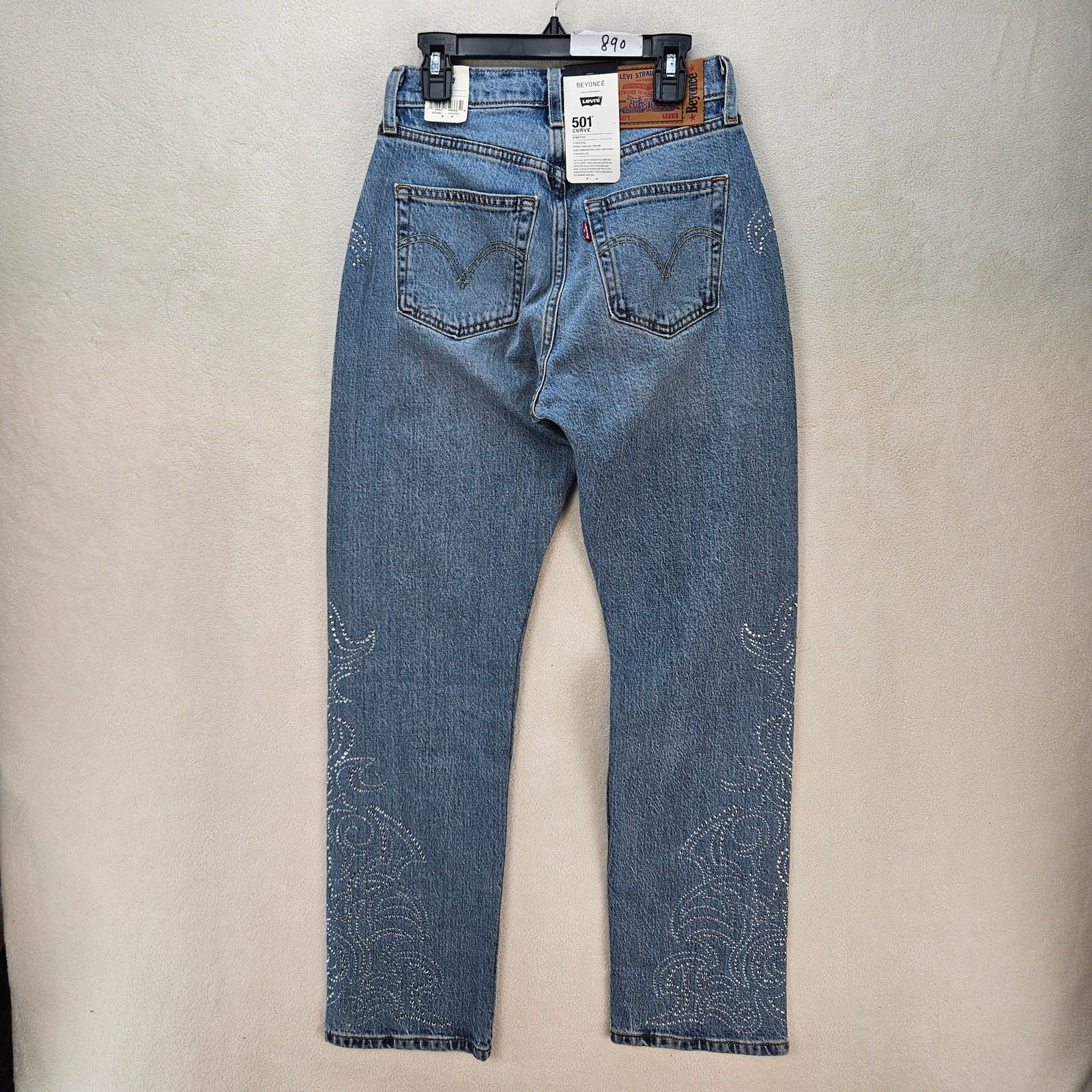 Levi's LEVI'S 501 X BEYONCE CURVE JEANS 25X30 WESTERN CRYSTAL NWT Size 25" / US 0 / IT 36 - 7 Thumbnail