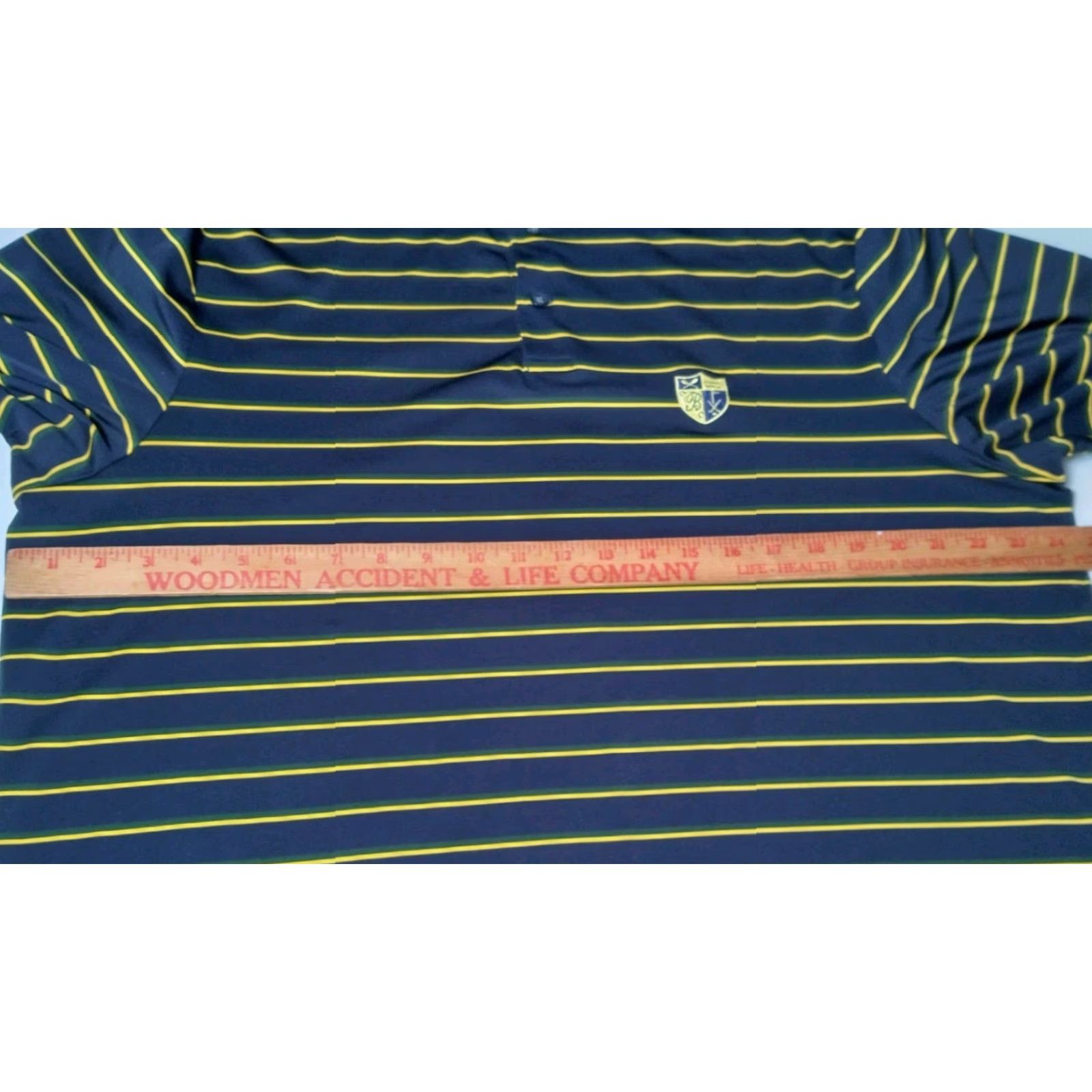 RLX Ralph Lauren VINTAGE RLX Ralph Lauren Polo Shirt Men XL Golf Course Logo Striped Blue Green Yellow Size US XL / EU 56 / 4 - 5 Thumbnail
