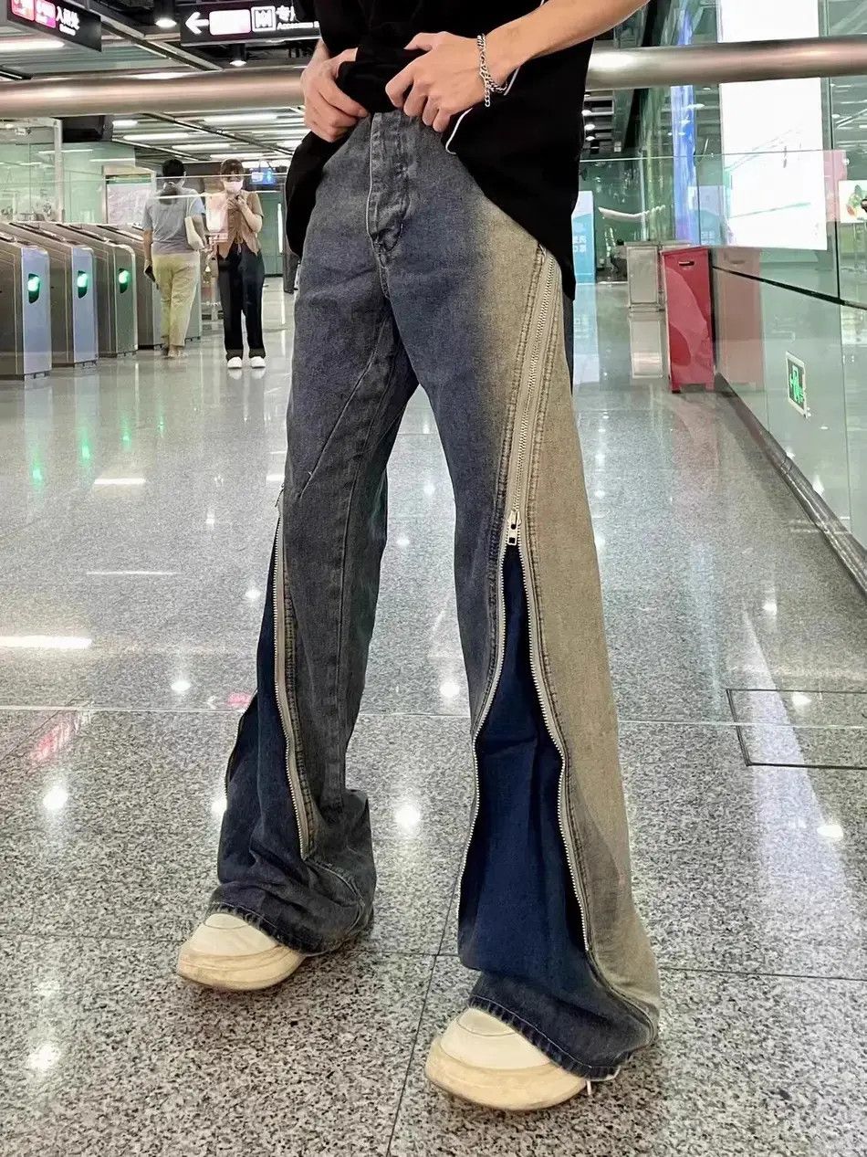 Japanese Brand × Jean Wash gradient zippered jeans Size US 32 / EU 48 - 5 Thumbnail