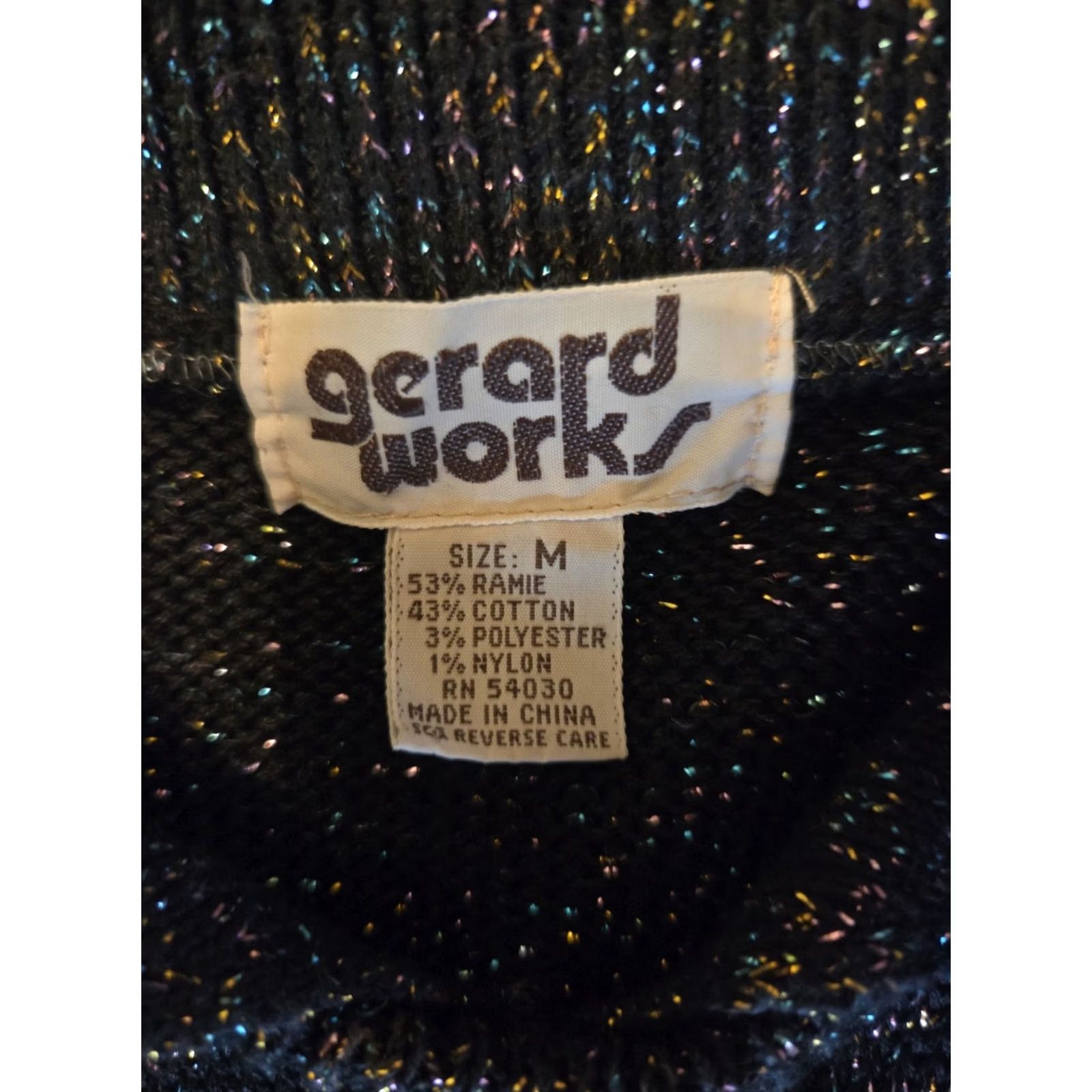 Vintage VINTAGE Gerard Works Black Collared Sweater Womens M 80s Pullover Long Sleeve Casual Workwear Party/Cocktail Girls Womens Size M / US 6-8 / IT 42-44 - 6 Thumbnail