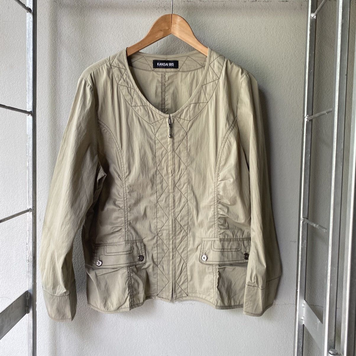 Kansai Yamamoto KANSAI BIS Beige Zip Jacket with Pocket Detail Size M / US 6-8 / IT 42-44 - 1 Thumbnail