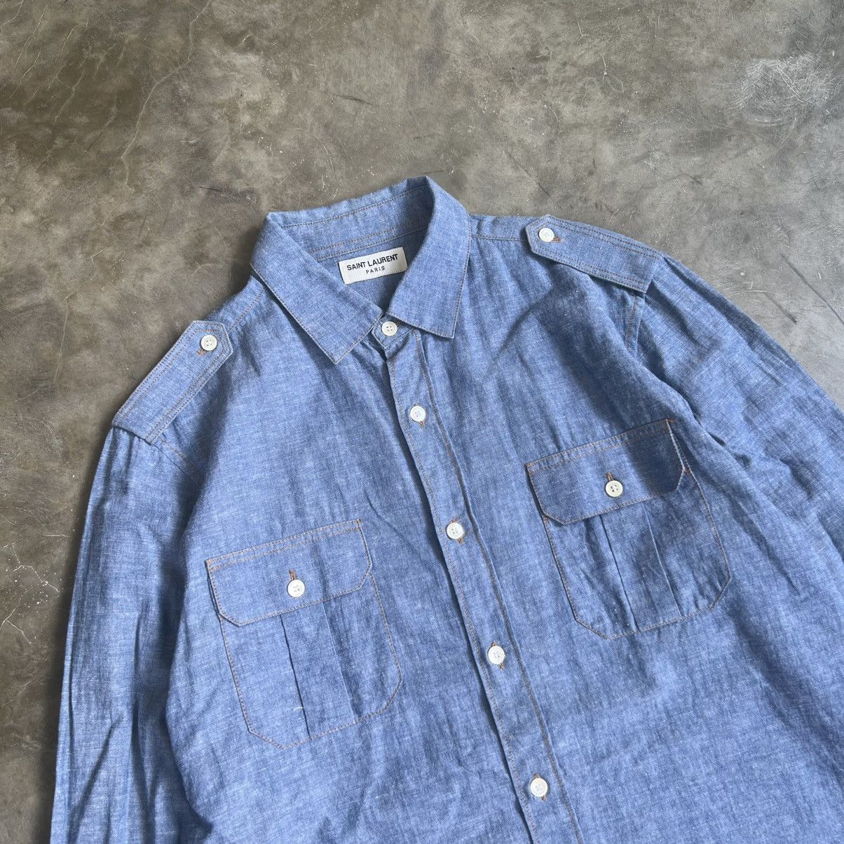 Saint Laurent Paris Saint Lurent Paris Long Sleeve Button up Shirt Size US M / EU 48-50 / 2 - 2 Thumbnail