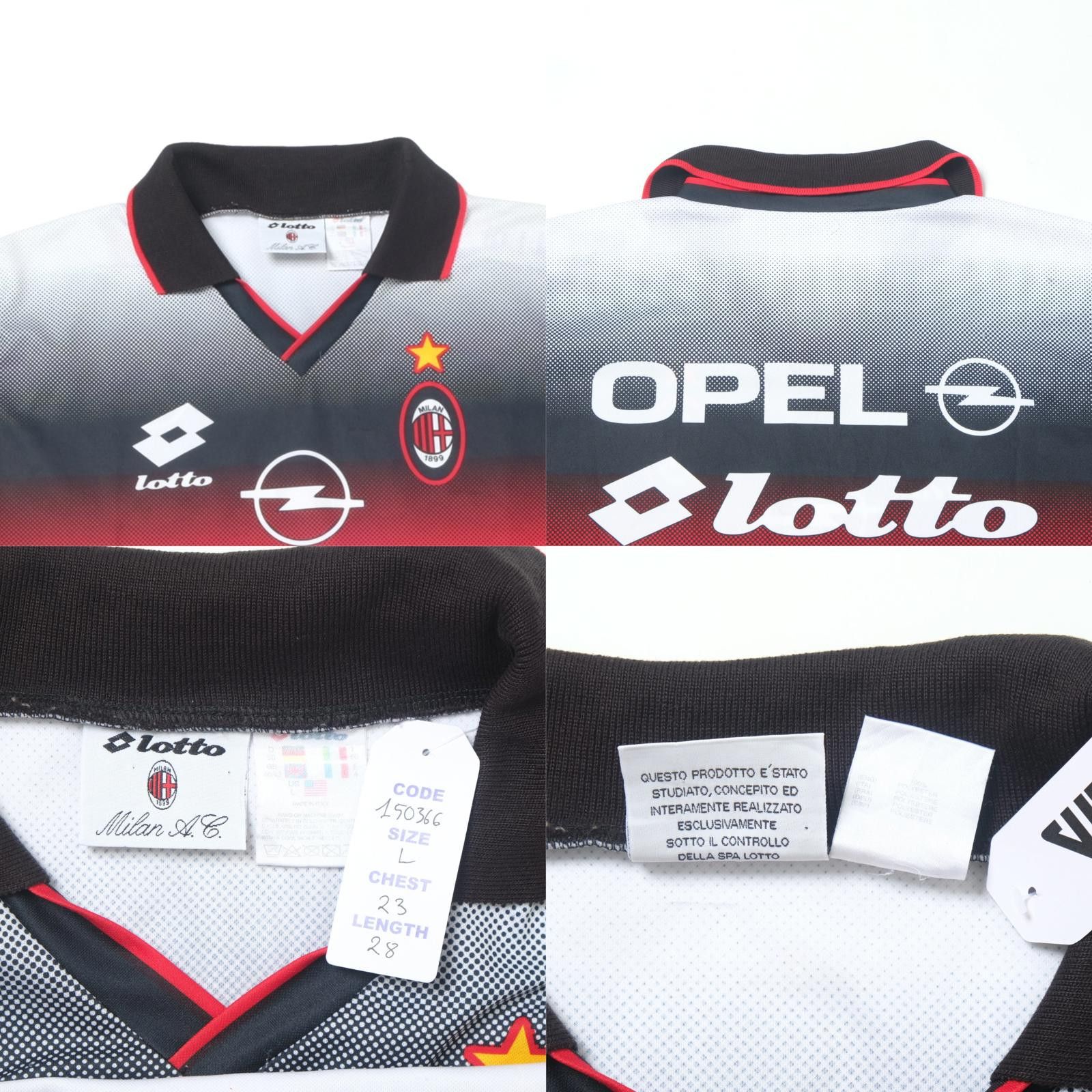 Lotto Sport 1995/96 AC Milan Training Shirt Lotto (L) Size US L / EU 52-54 / 3 - 4 Thumbnail