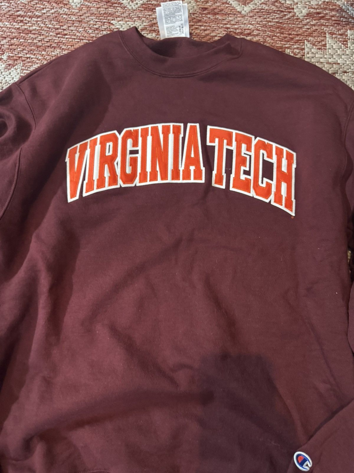 NCAA Virginia Tech Sweater Crewneck Burgundy Sz Large NCAA Size US L / EU 52-54 / 3 - 2 Thumbnail