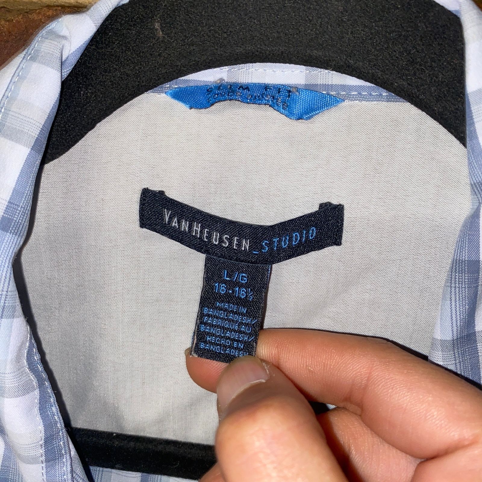 Van Heusen Van Heusen Studio Blue Plaid Short Sleeve Button Shirt Large Size US L / EU 52-54 / 3 - 4 Thumbnail
