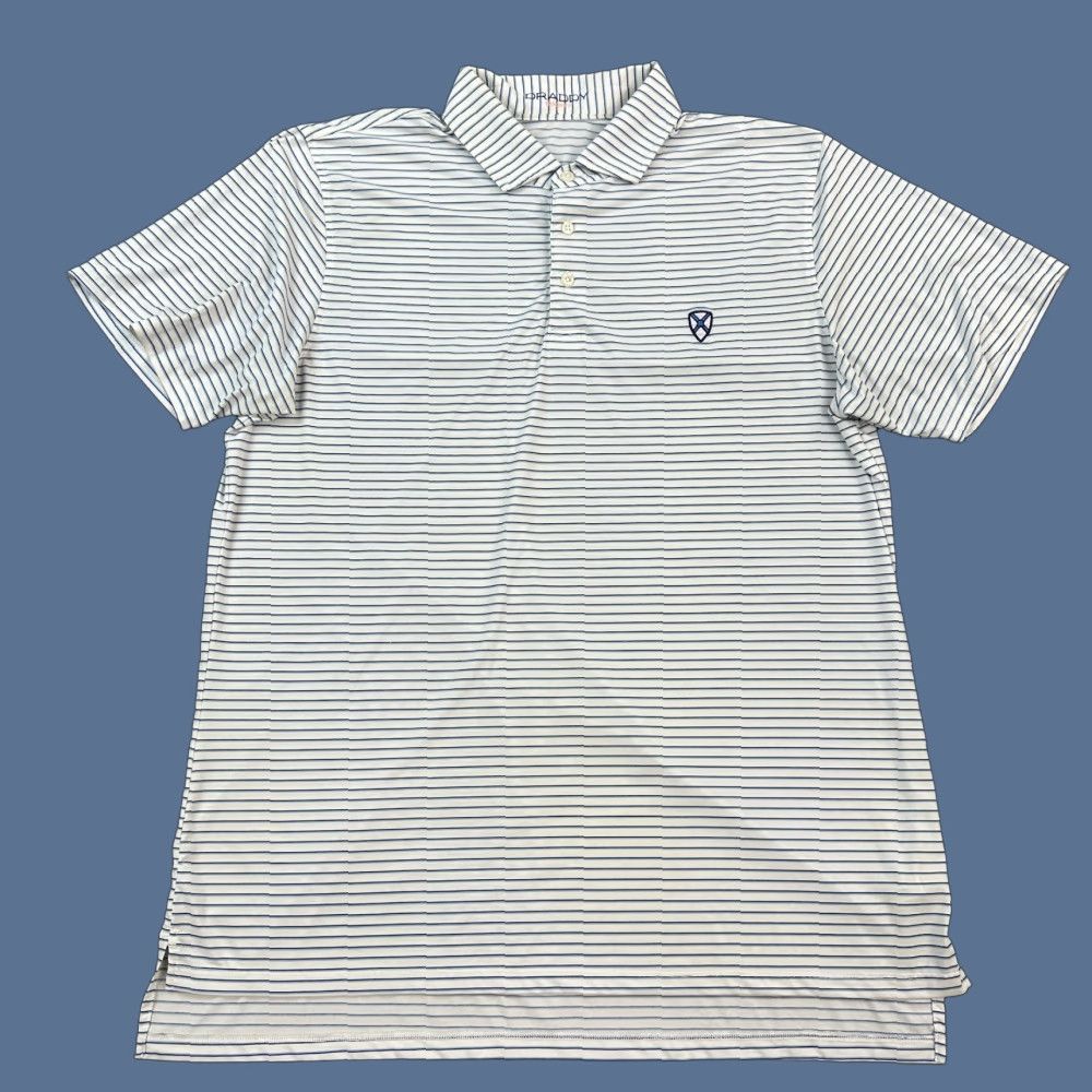 Vintage B Draddy Sport Polo Shirt Mens Large White Stripe Embroidered Logo Golf USA Made Shirt Mens Large White Stripe Logo Embroidered Golf USA Made Size US L / EU 52-54 / 3 - 1 Thumbnail