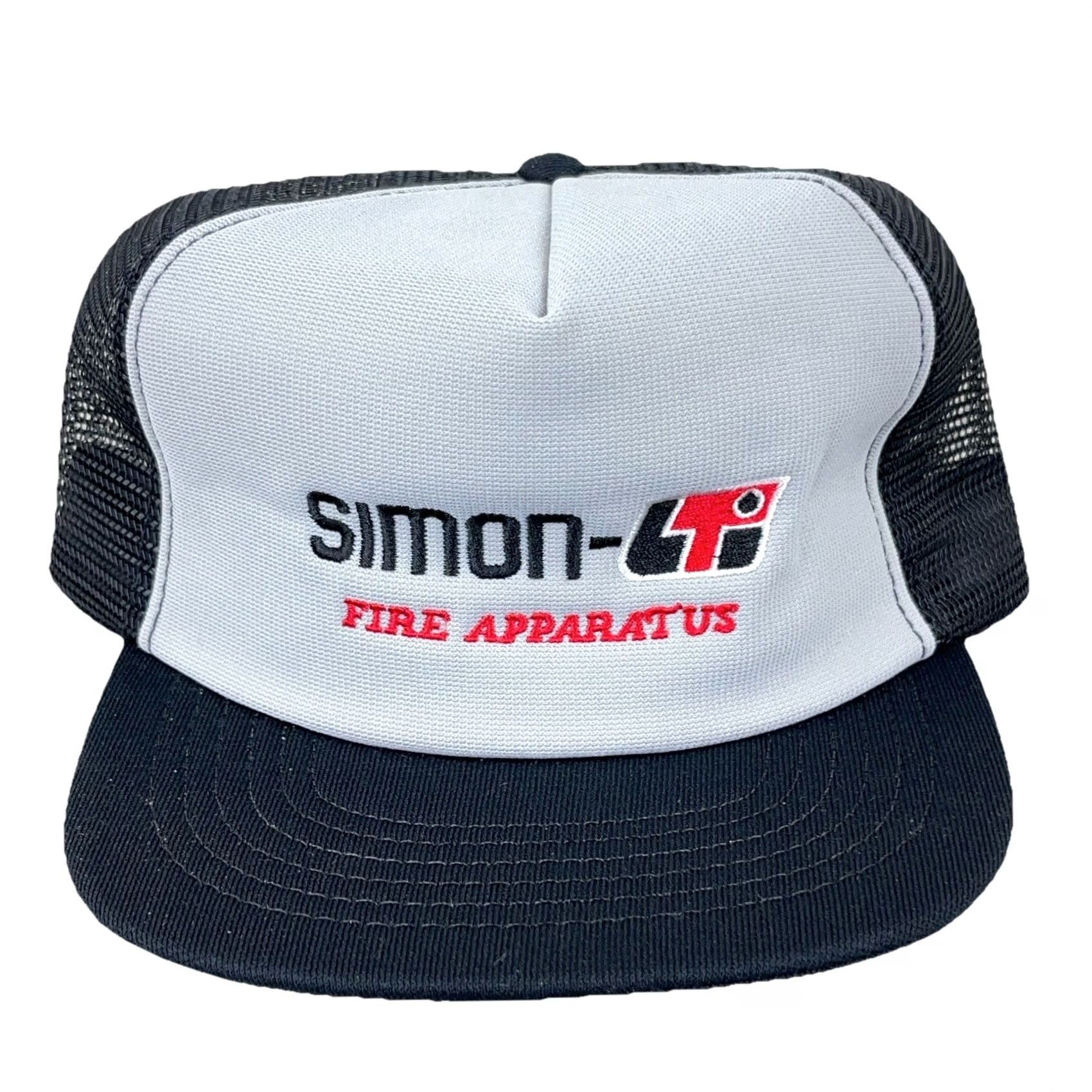 Vintage VINTAGE Simon Fire Apparatus Trucker Hat Cap USA Made In 80s 90s Embroidered Size ONE SIZE - 2 Thumbnail
