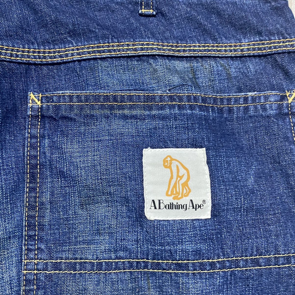 Bape Vintage Bape Denim Carpenter Pants Oiled Coated Size US 34 / EU 50 - 11 Thumbnail
