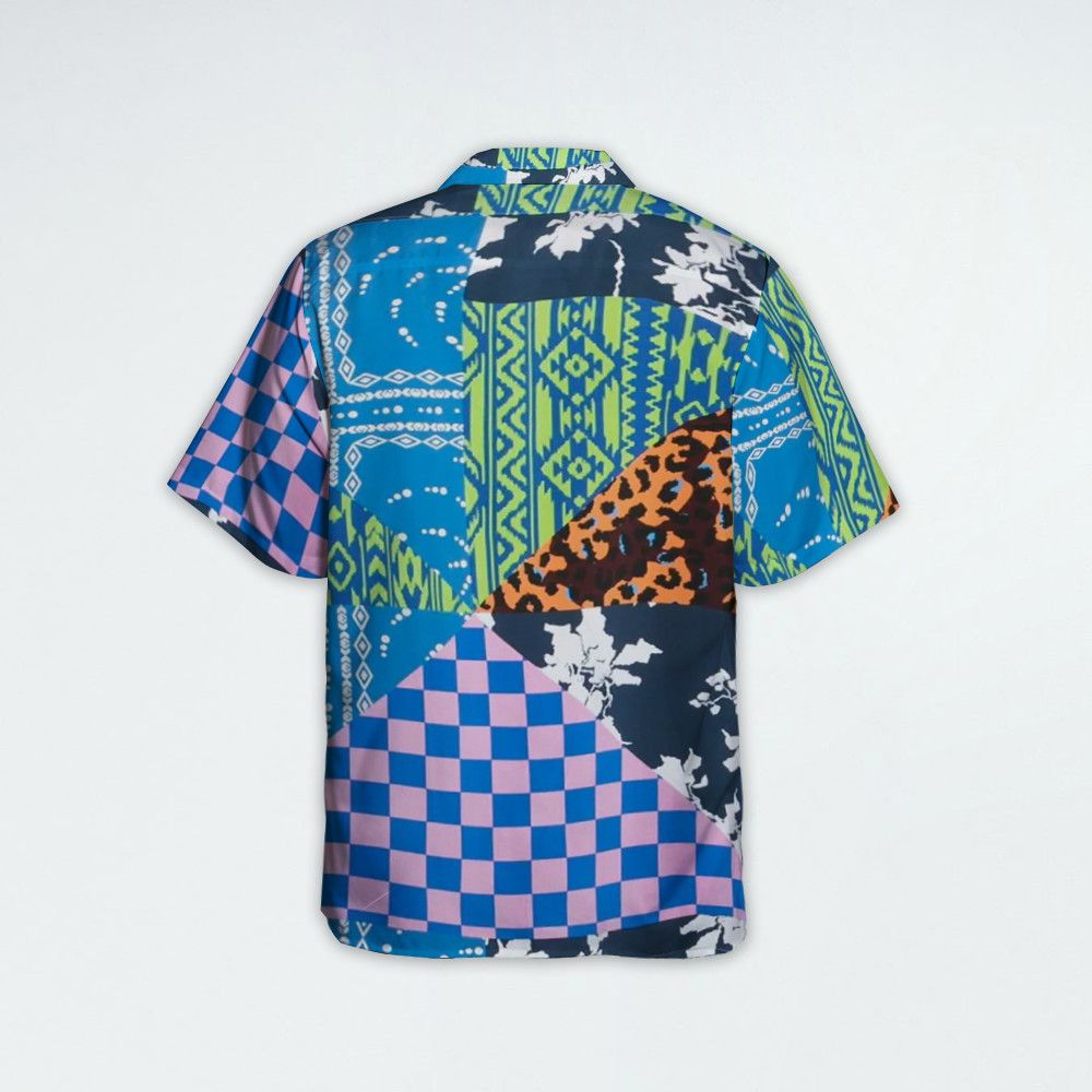 Designer Men's Mixed Print Shirt – Eclectic Style with a Modern Edge Size US S / EU 44-46 / 1 - 4 Thumbnail