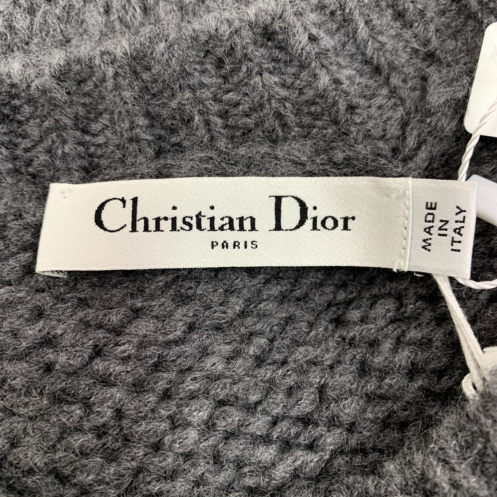 Dior Christian Dior Miss Dior Grey Cashmere Silk Knit Sweater Rou Size S / US 4 / IT 40 - 2 Thumbnail