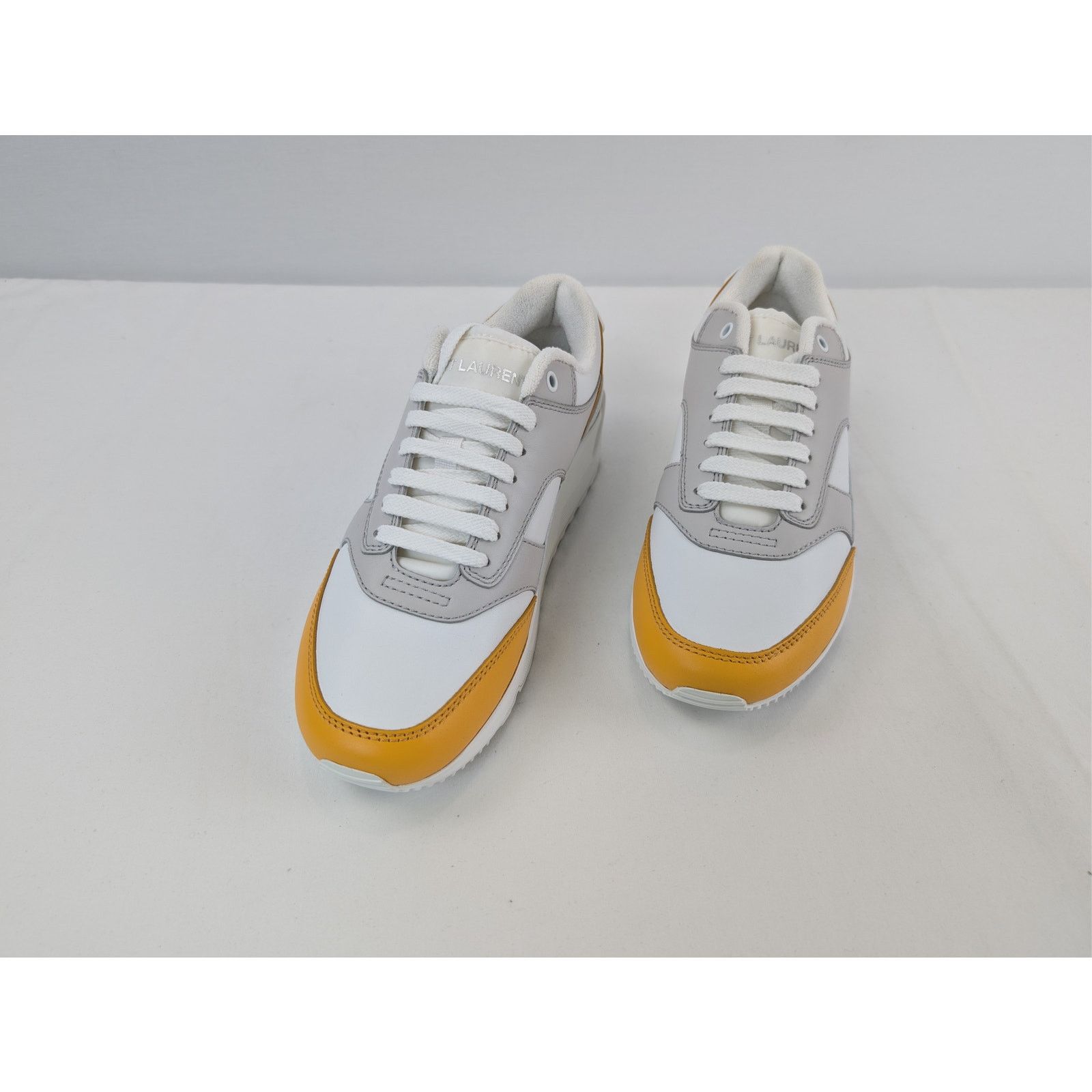 Saint Laurent Paris o1rshd1 Bump Low Top Sneaker in Yuka Yellow / Blanc Optique Size US 8 / EU 41 - 8 Thumbnail