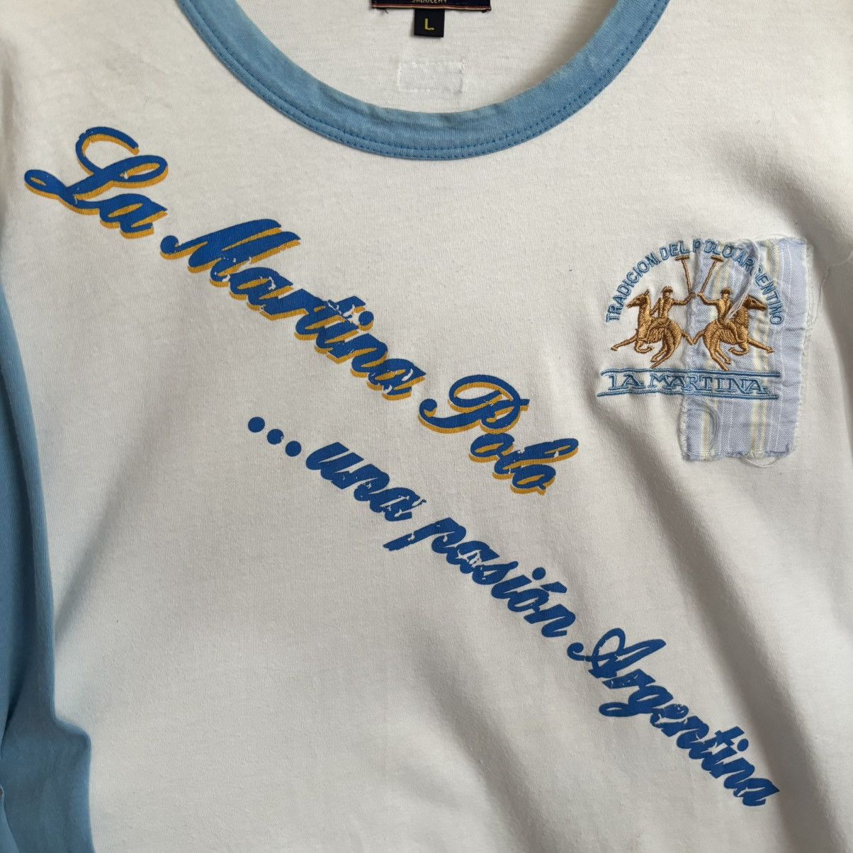La Martina Vintage Y2K La Martina Argentina Punk Long-Sleeve ERD Style Size US L / EU 52-54 / 3 - 3 Thumbnail
