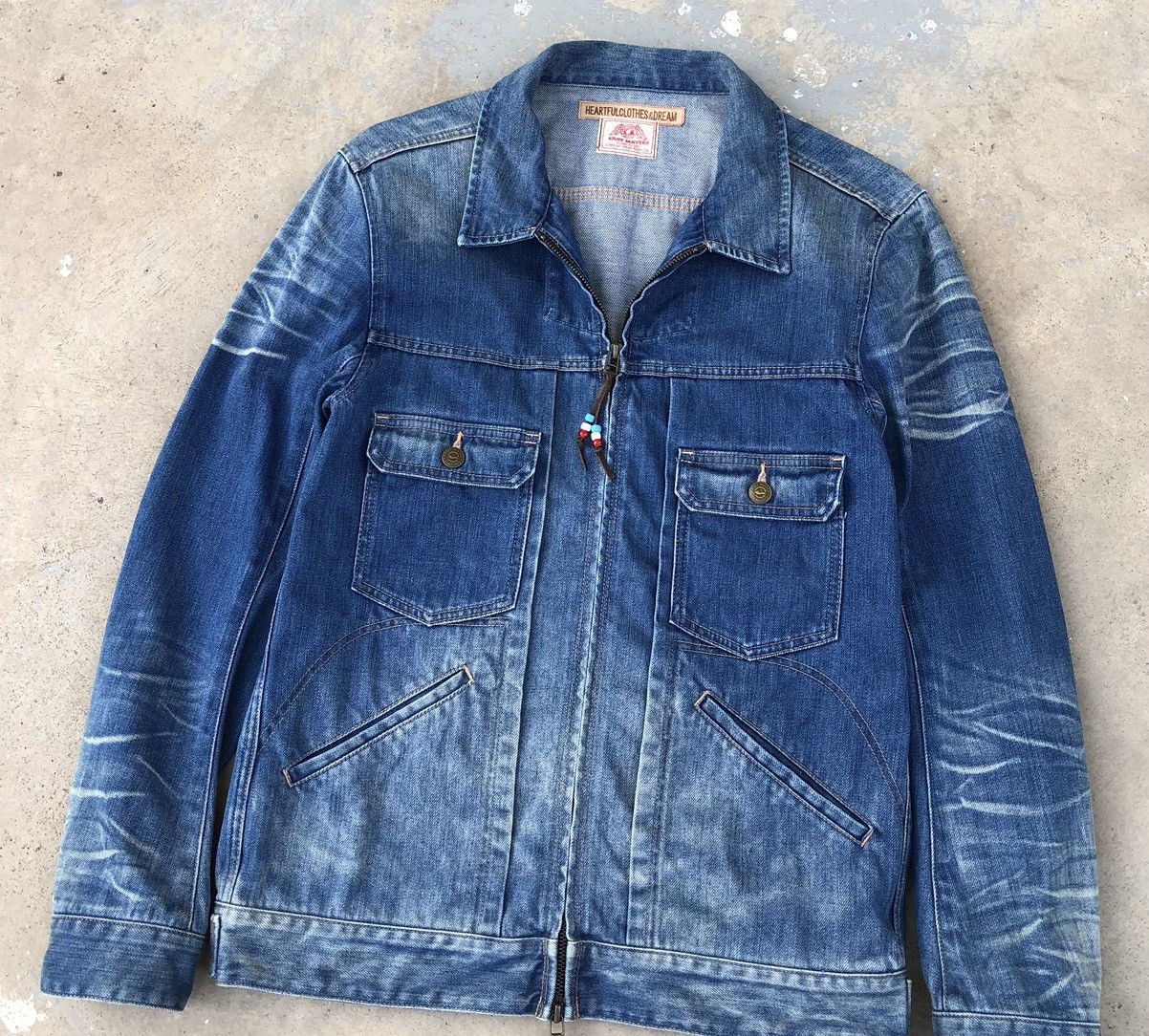 Vintage Kriff Mayer Denim Zipper Jacket Size US M / EU 48-50 / 2 - 7 Thumbnail