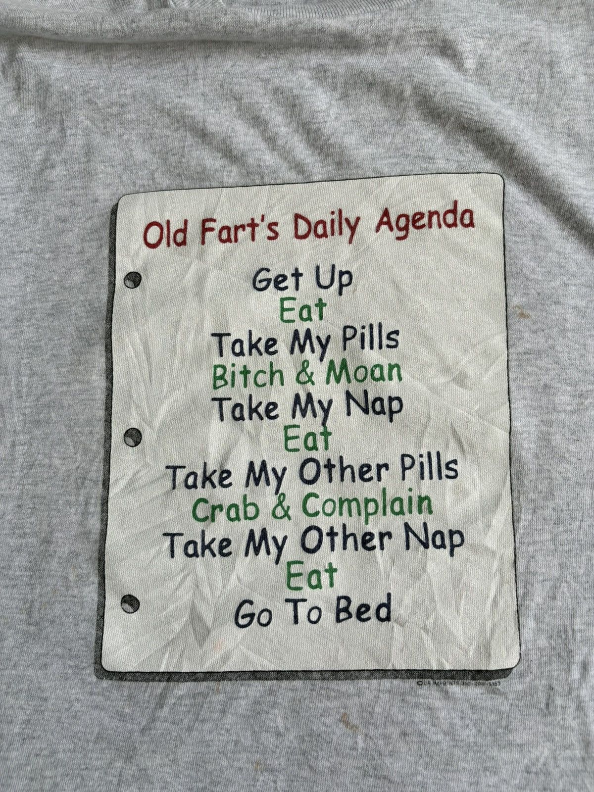 Vintage Vintage Wording Tees “Old Farts Daily Agenda” Size US M / EU 48-50 / 2 - 10 Thumbnail