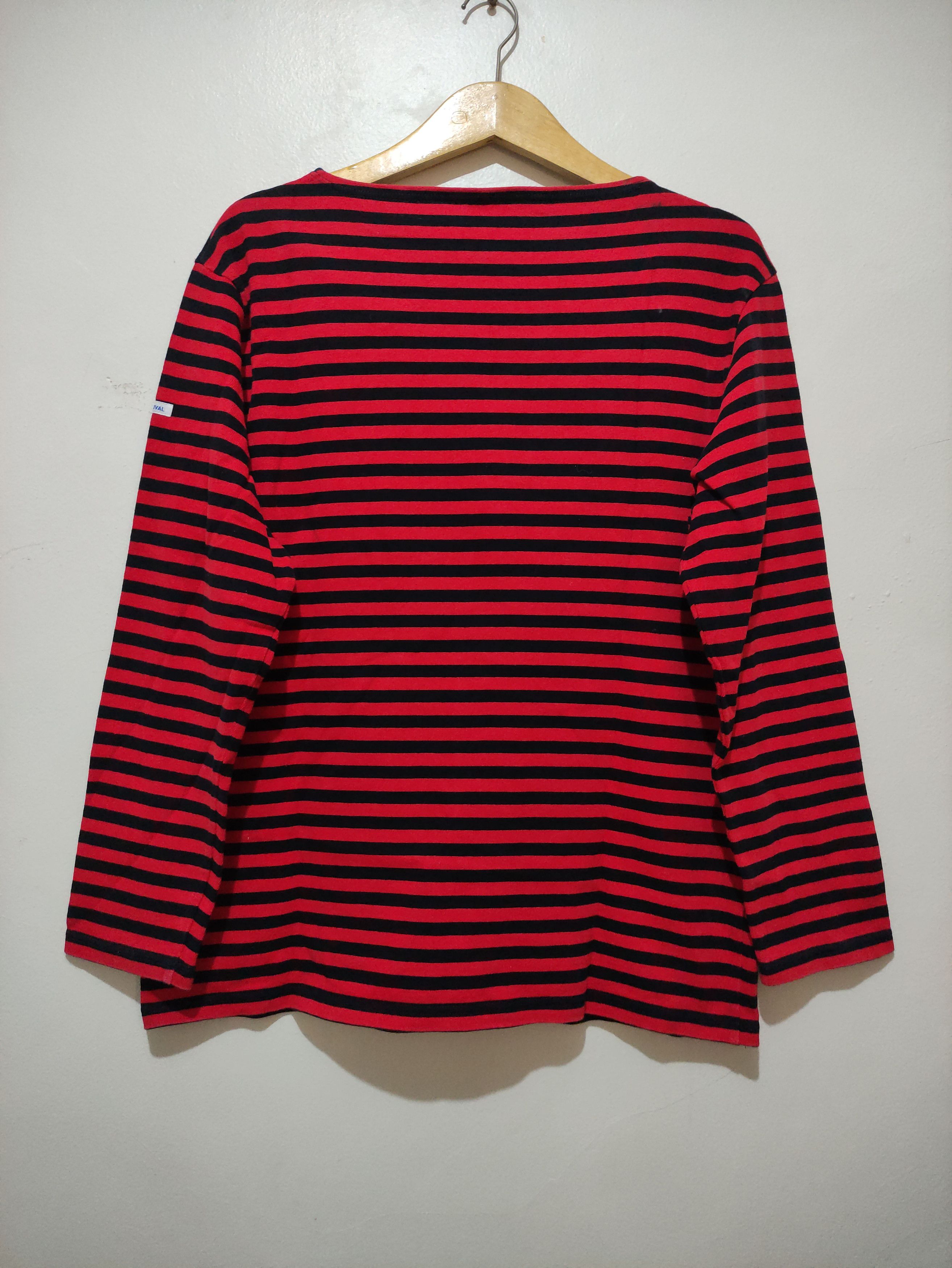 Japanese Brand Vintage Orcival France Red Black Striped Grunge style Size US M / EU 48-50 / 2 - 2 Thumbnail