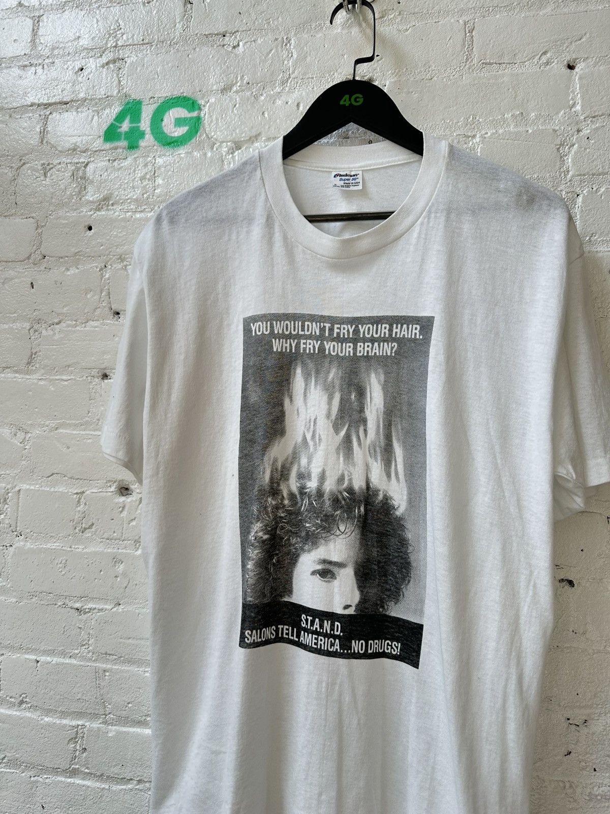 Vintage WHY FRY YOUR BRAIN VINTAGE T Size US XL / EU 56 / 4 - 1 Thumbnail
